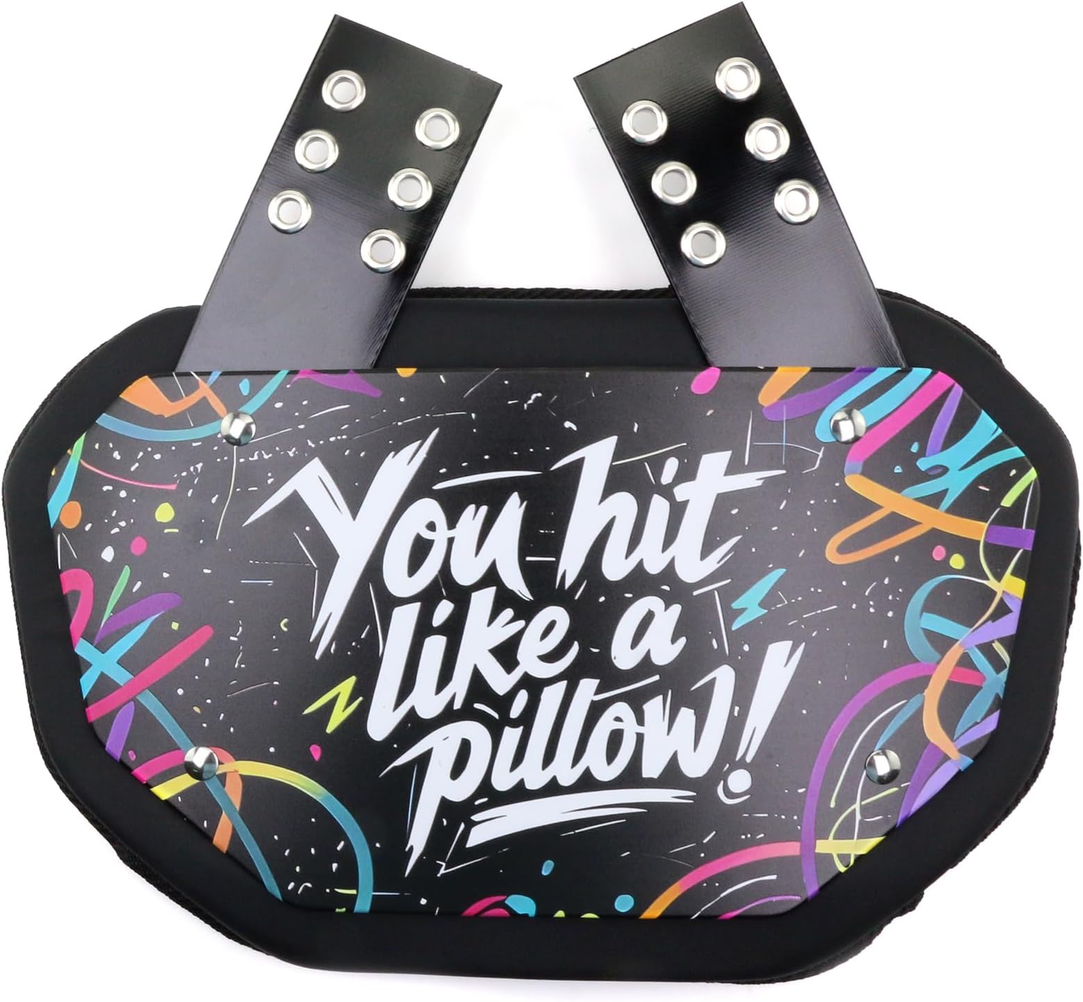 Runxrocy Football Backplate QB Spine Protector Durable & Lightweight Adjustable Rear Pad for Football Shoulder Pads Youth & Adult You Hit Like A Pillow!