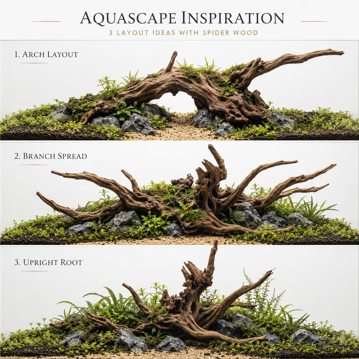 emours Bois flotté naturel pour aquarium, bois flotté unique pour décoration d'aquarium, terrarium et exposition de reptiles (30-40 cm)