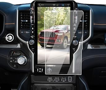 2026 Dodge Ram 1500 Screen Protector - 14.4-Inch Navigation 9H Tempered Glass HD Screen 2025-2026 Ram 1500/2500/3500Laramie/Rebel/RHO/Limited/Limited Longhorn/Tungsten Accessories Anti Fingerprints