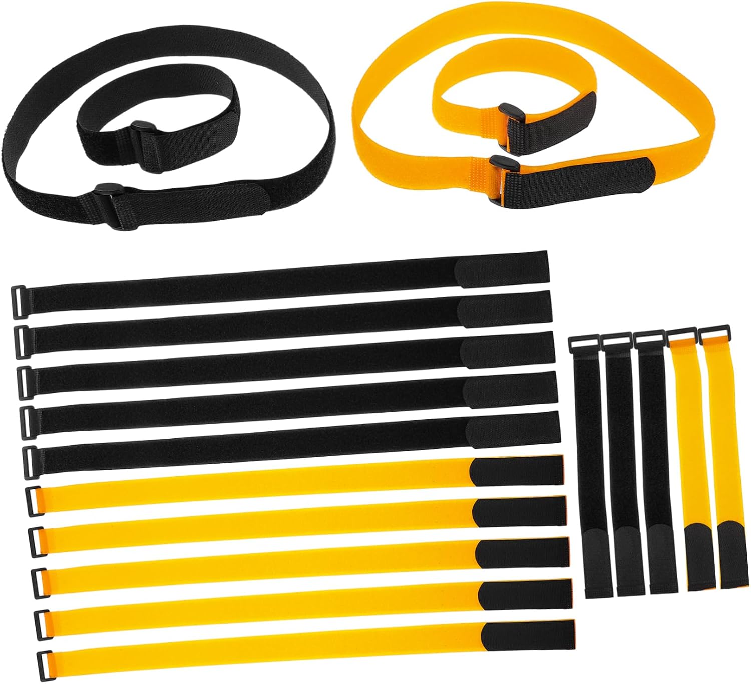 Kisangel 15pcs Adjustable Multi-Functional Bike Rack Straps Reusable Securing Straps for Wheel Stabilization Transport Includes Orange Black