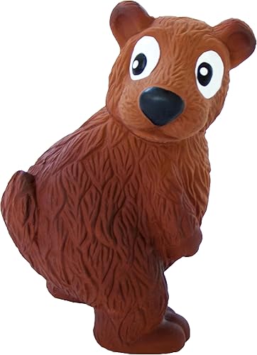Outward Hound Tootiez Bear Grunting - Juguete de goma de látex para perro, pequeño