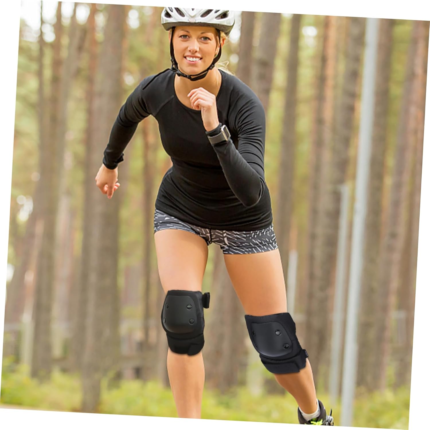 6pcs Roller Skating Protective Gear Elbow Pads Wrist Guards Kneecaps for Boy Girl Adult Breathable