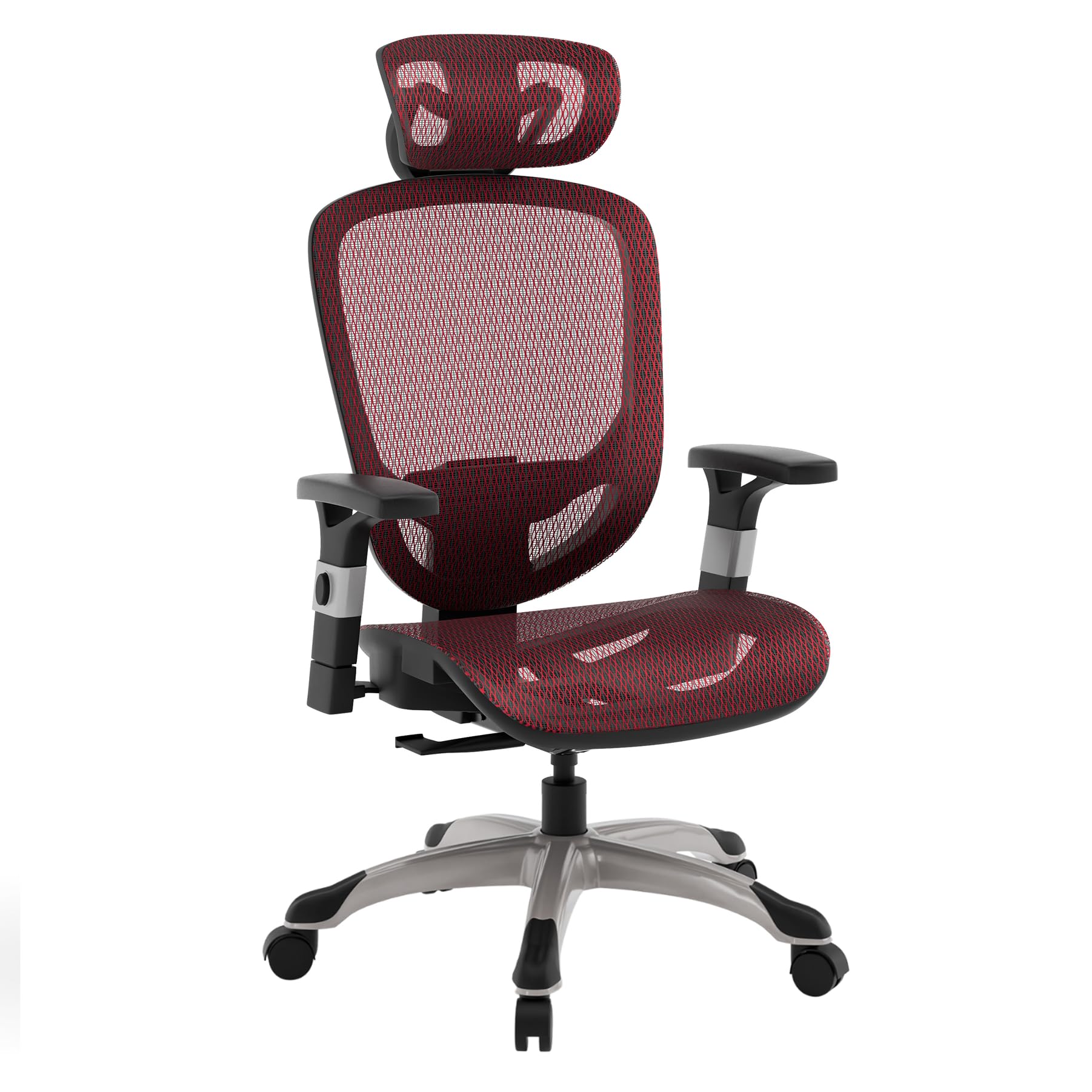 STAPLES Hyken Ergonomic Office Chair | Adjustable Lumbar Support with Breathable Mesh, Swivel Desk Chair for Home Office, Maroon