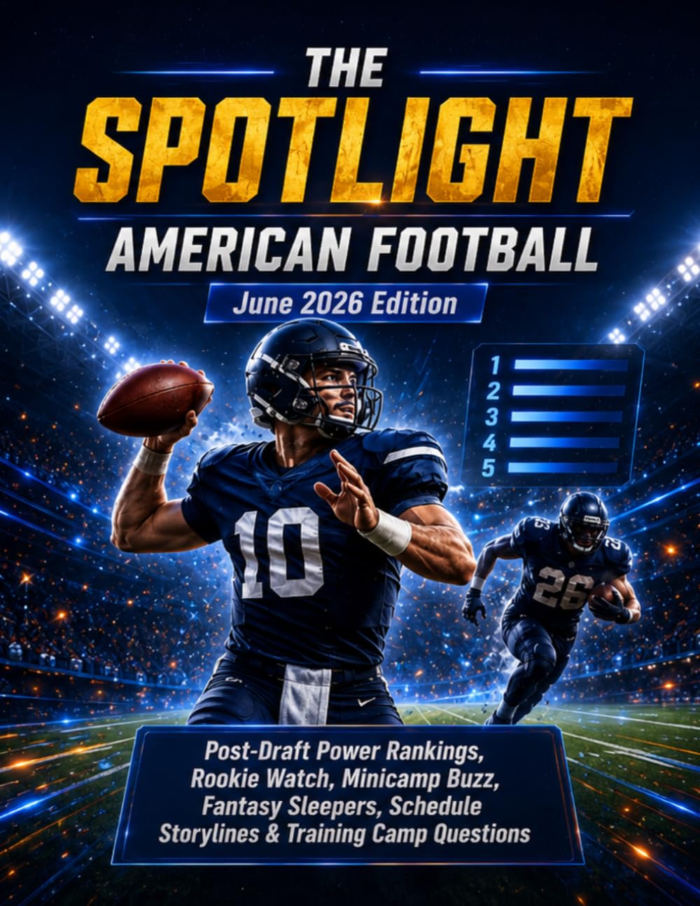 THE SPOTLIGHT AMERICAN FOOTBALL June 2026 Edition: Post-Draft Power Rankings, Rookie Watch, Minicamp Buzz, Fantasy Sleepers, Schedule Storylines & Training Camp Questions