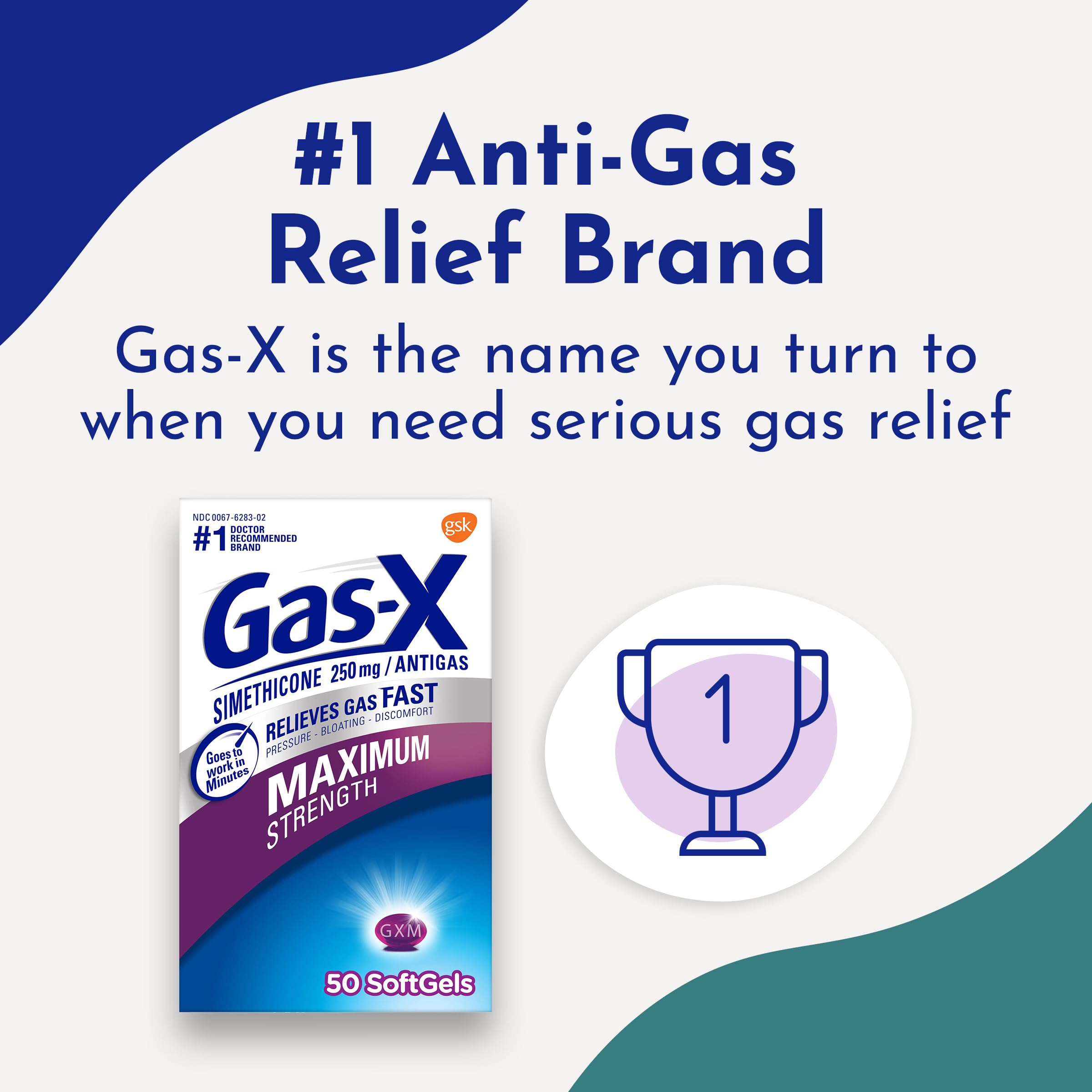 Gas-X Maximum Strength Gas Relief Softgels with Simethicone 250 mg for Bloating Relief - 50 Count — Amazon image 5