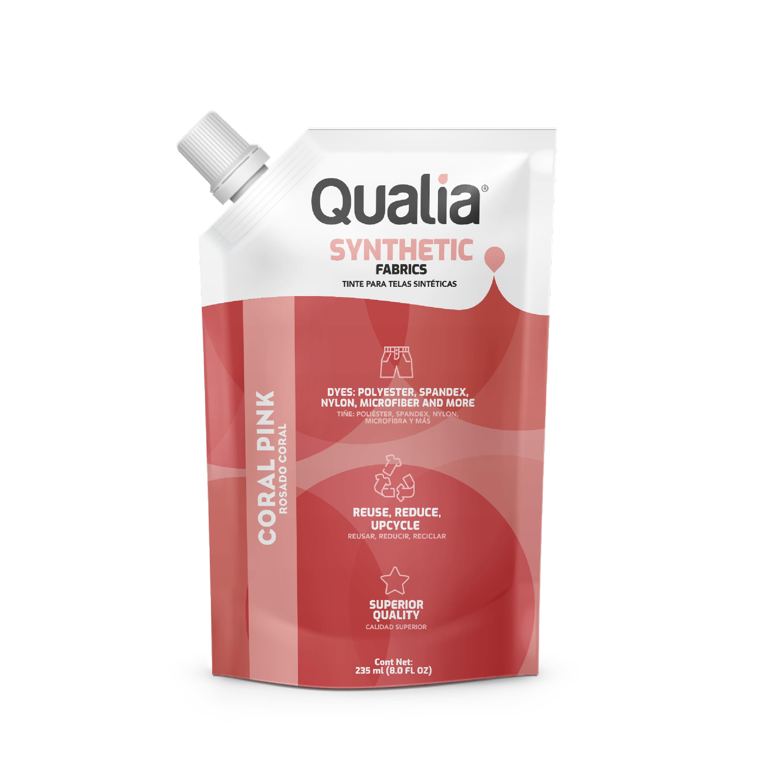 Qualia Synthetic Fabric Dye, Permanent Liquid Dye for Polyester, Nylon and Spandex - Use for Tie Dye and More (1 Pack, Coral Pink)-image-23