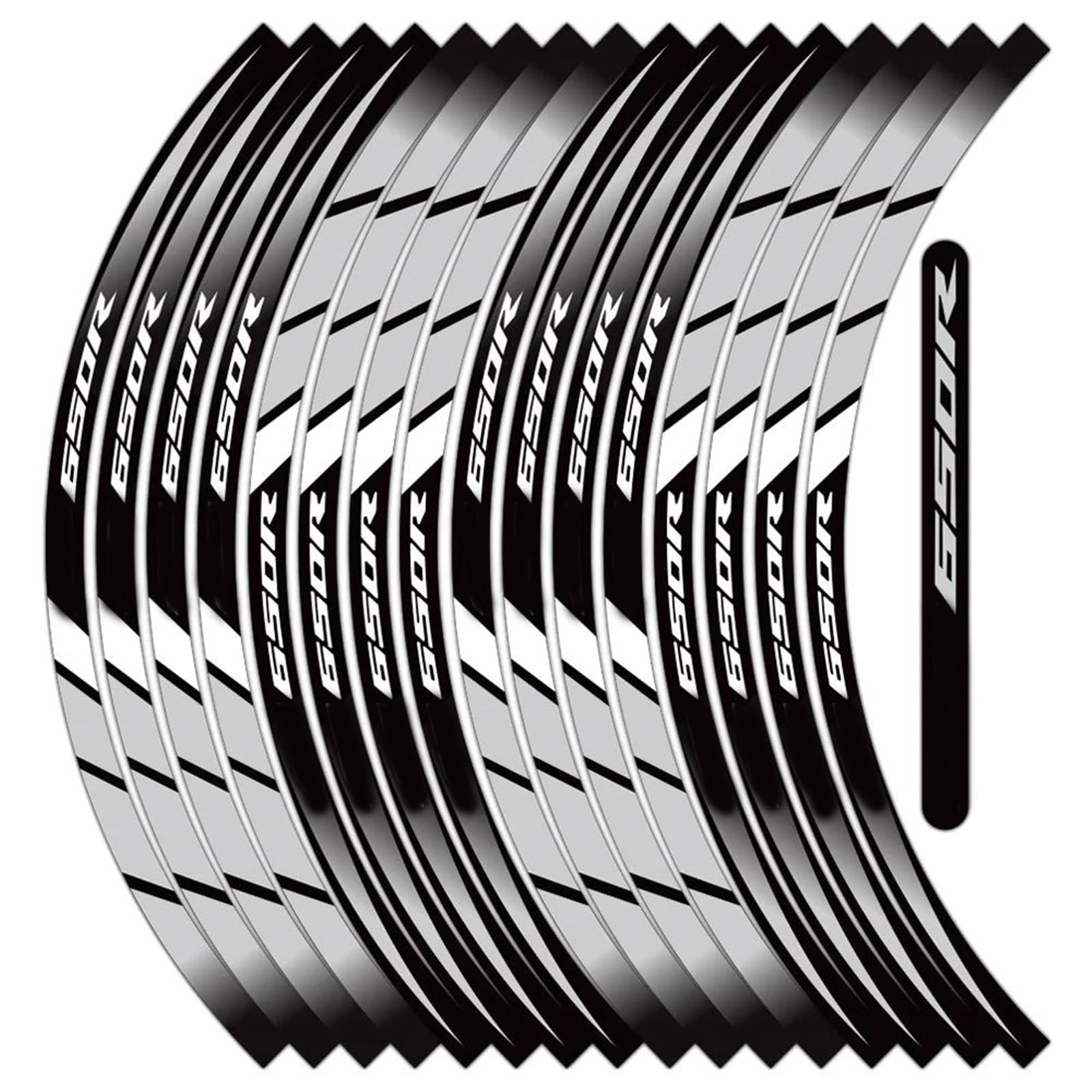Rjkzx Grey Decorative Stickers For H-Onda Cb 650R Cb650r Wheel Hub Decal Tire Tape Reflective Sticker Motorcycle Accessories Waterproof(Grey)