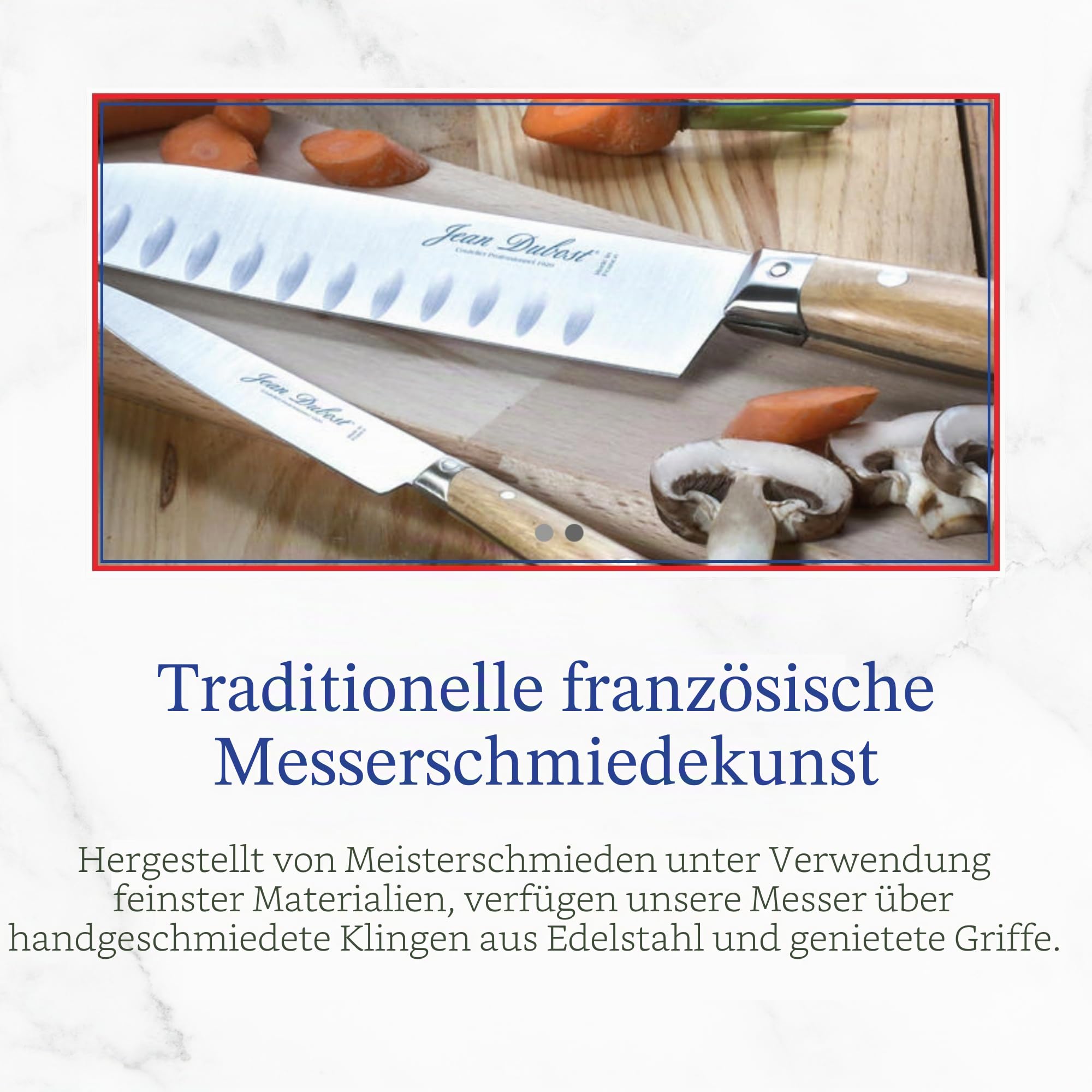 KOM Amsterdam 7103 6 Steakmesser mit Wellenschliff in Messerblock Holz laguiole, Mineral Mix
