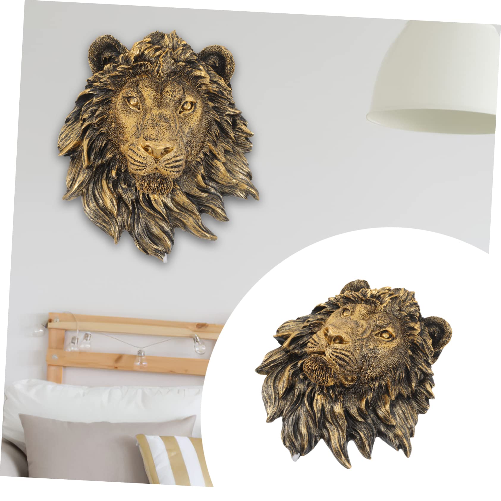 Amazon.co.jp: GRIRIW 仿真狮子头壁挂 壁掛けアート 豪華なインテリア