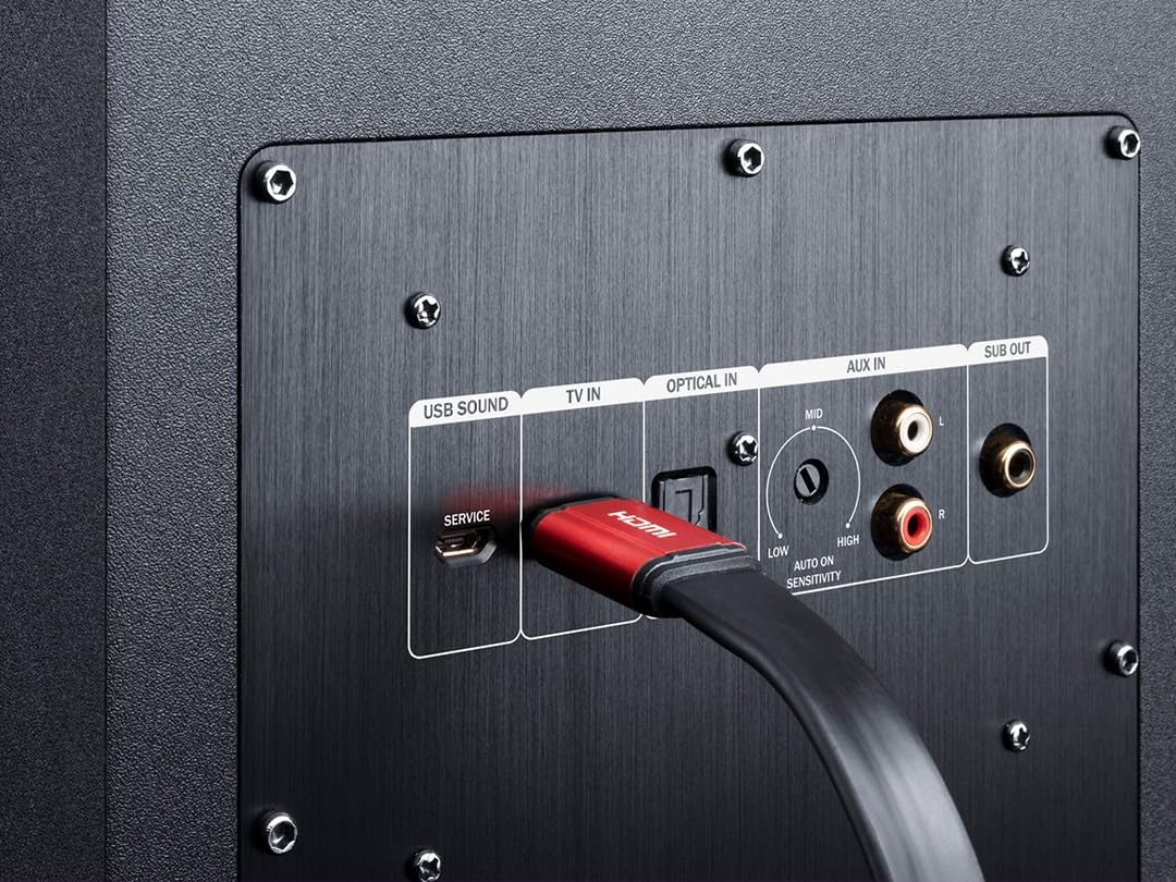 Teufel Ultima 40 AKTIV 3 - Aktives 3-Wege-Standlautsprecher Paar | mit Bluetooth aptX, 260 W, Bassreflex, Integrierter Verstärker, HDMI ARC CEC‌, USB-C - schwarz
