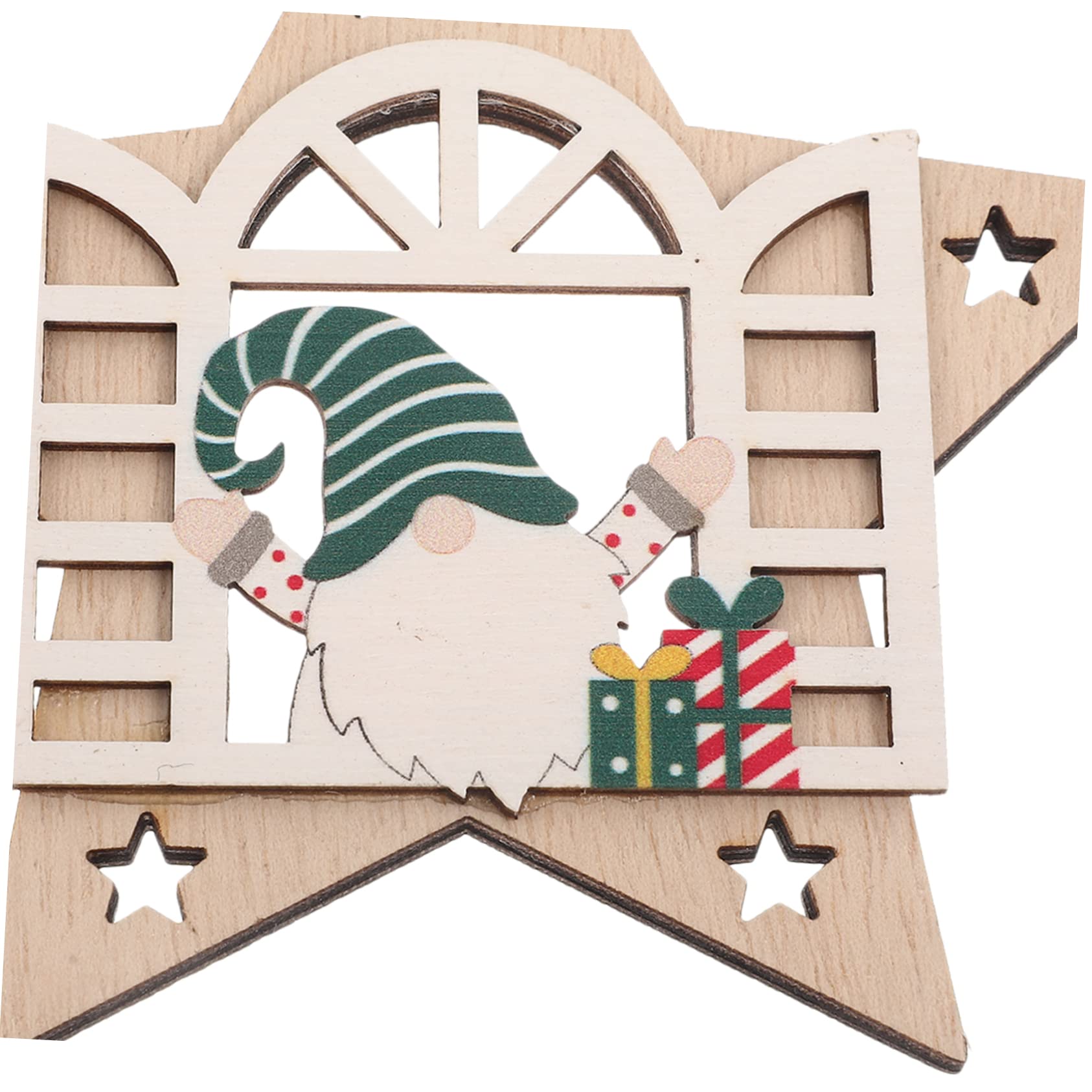 Ciieeo 16 STK Weihnachtsschmuck Christbaumschmuck Zum Aufhängen Weihnachtsbauernhaus Rustikale Verzierungen Hängende Dekoration Für Weihnachten Hängende Weihnachtsverzierung Hölzern