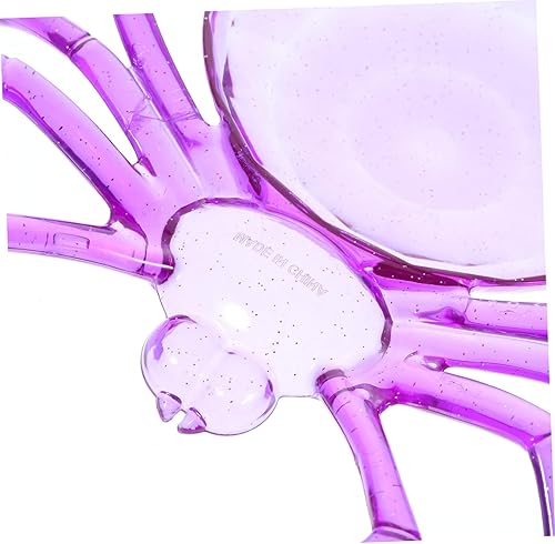 Miniatura 8 de Alipis Plato de araña, bandeja de servir en forma de araña de Halloween, plato de frutas de plástico, bandeja decorativa de postre para decoración