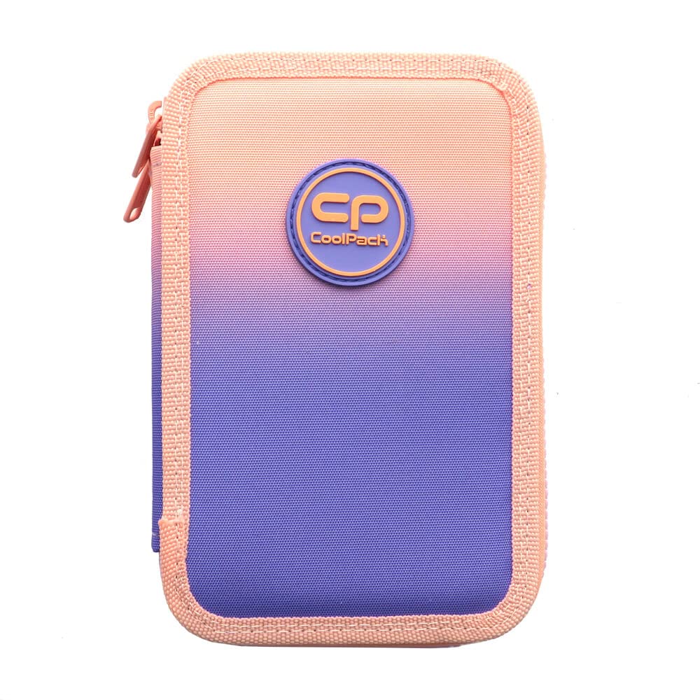 COOLPACK Federmäppchen 3-fach – Ombre Design, 44-teilig Gefüllt Für Schule & Büro, 19,5 X 12,5 X 6,5 Cm