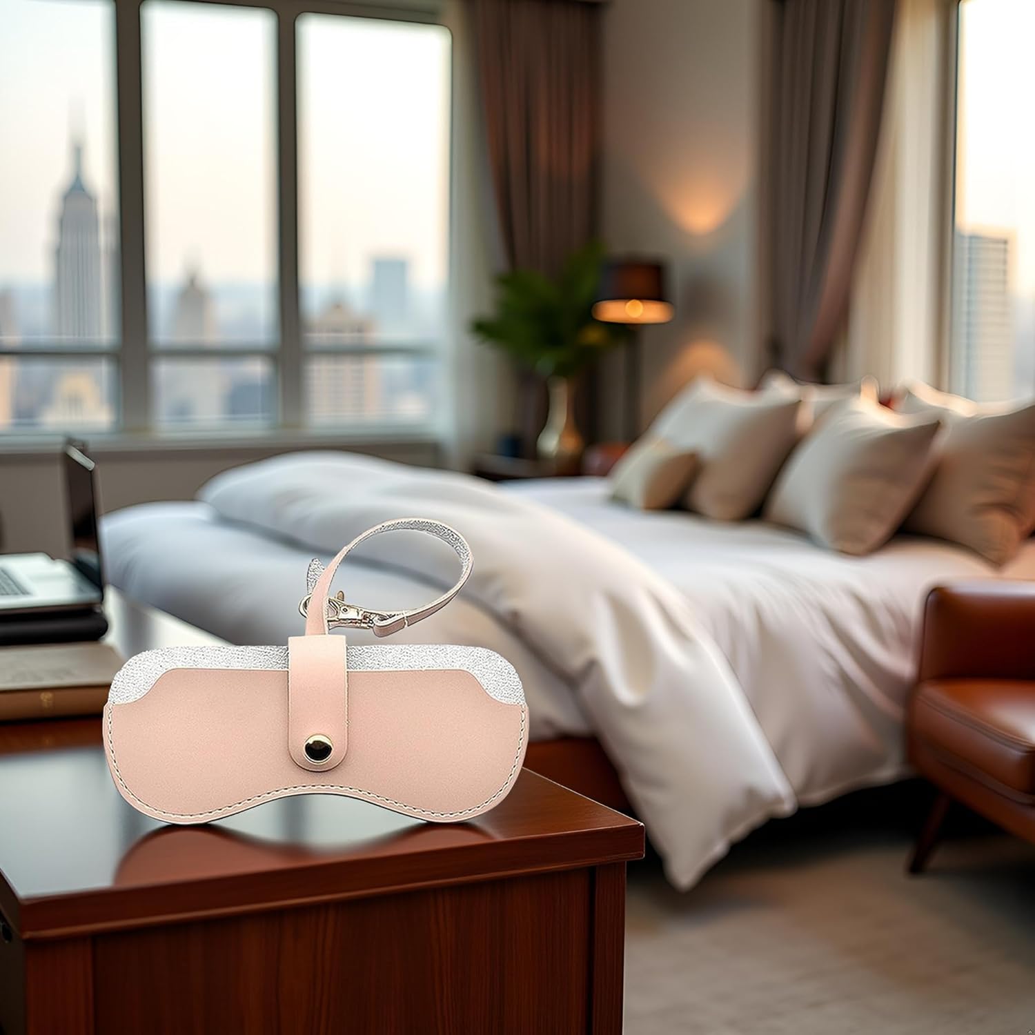 Pink Slim Soft Leather Glasses...