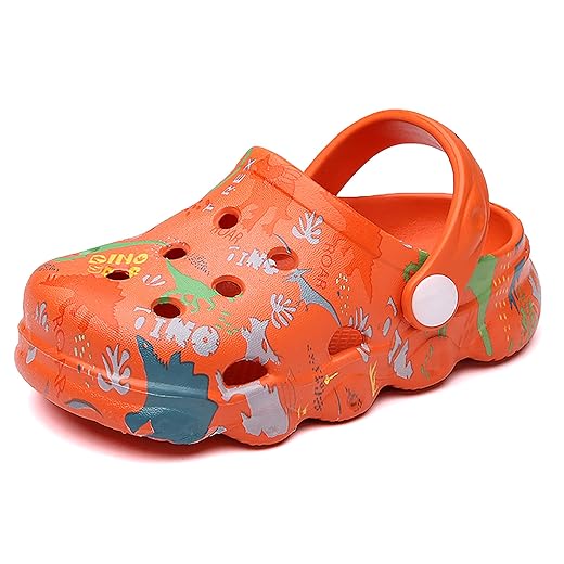 INMINPIN Kids Cute Clogs Cartoon Garden Shoes Boys Girls Slides Slippers Indoor Outdoor Children Water Shower Beach Pool Sandals