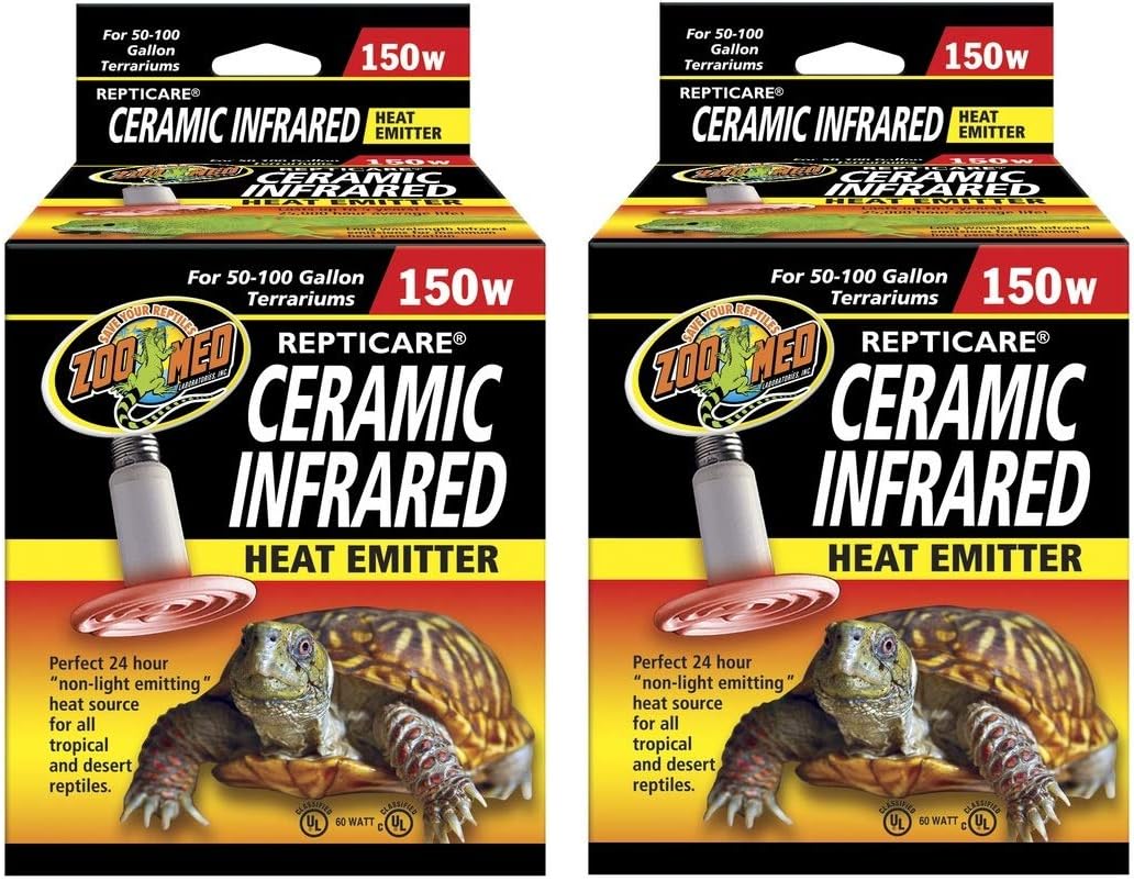 Zoo Med Repticare Infrared Ceramic Heat Emitter (150 watt) Pack of 2 (2 Items)
