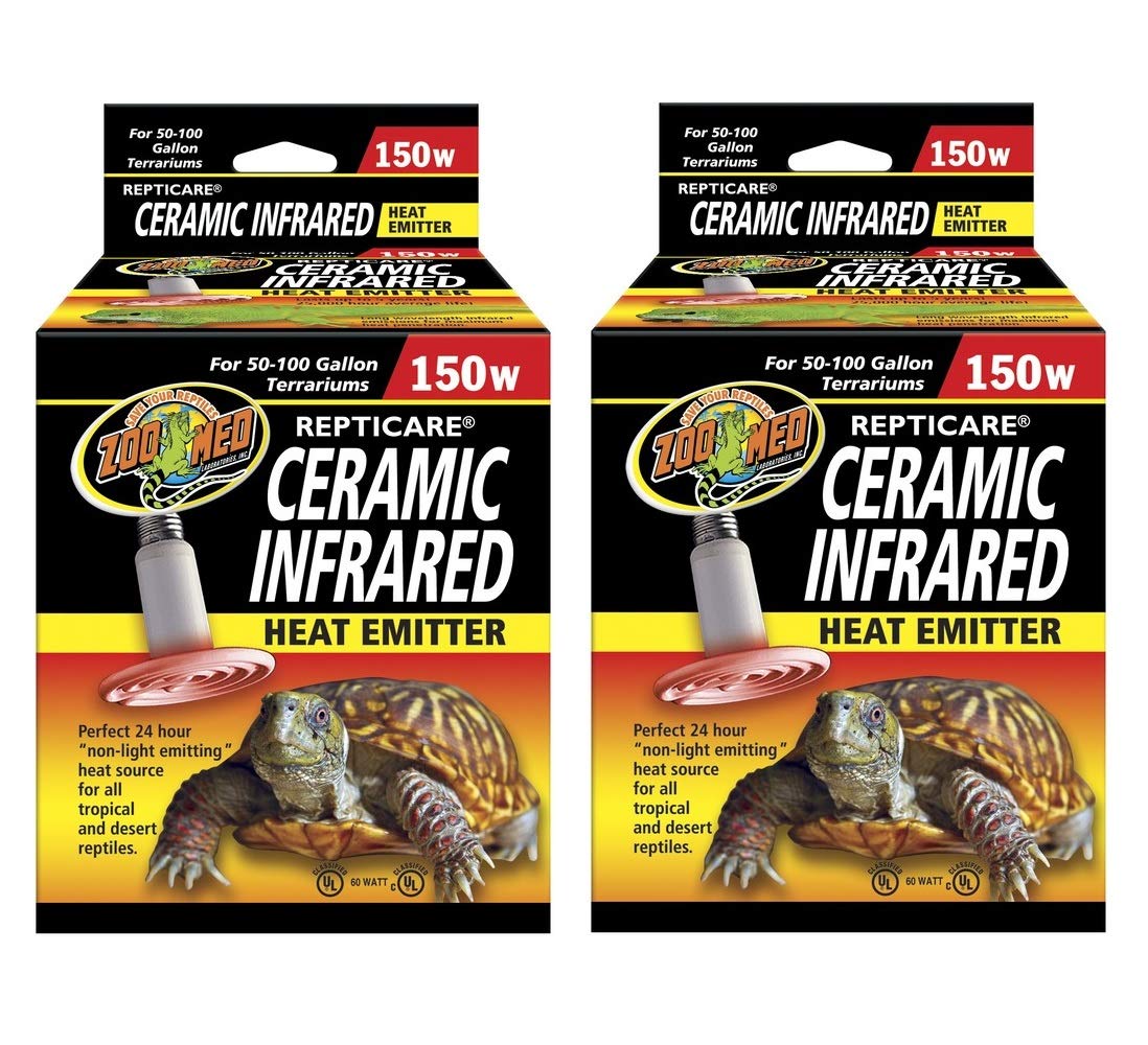 Zoo Med Repticare Infrared Ceramic Heat Emitter (150 watt) Pack of 2 (2 Items)