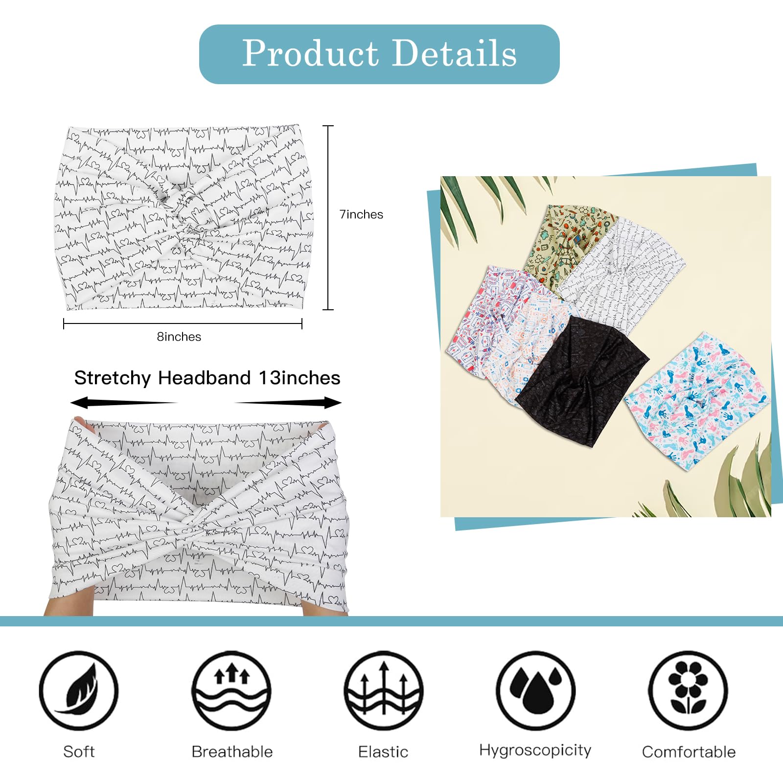Amazon.com : Tobeffect Extra Wide Turban Headbands for Women  display picture 2