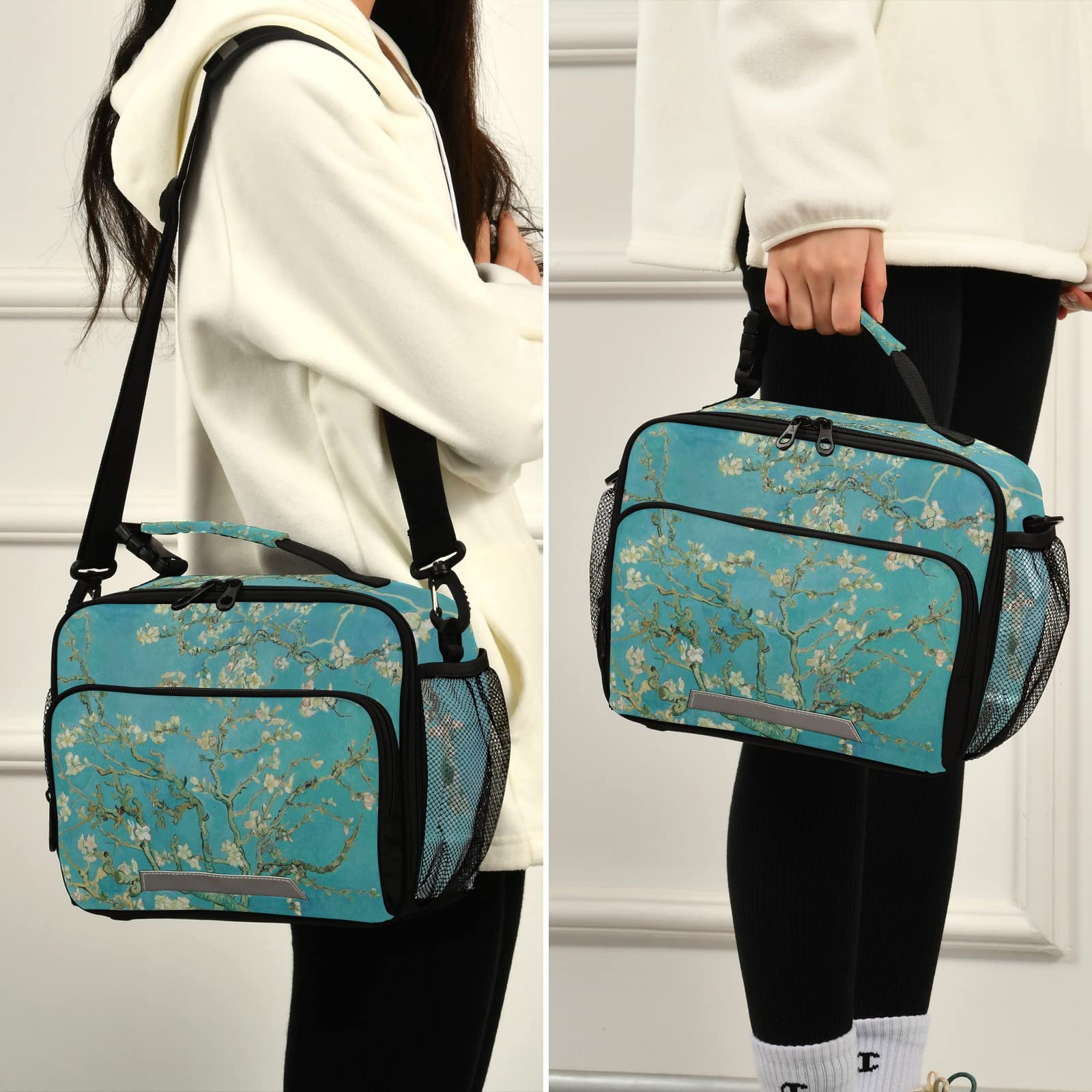hombrima Borsa termica per il pranzo per bambini, borsa termica da picnic con cinghia regolabile, per adulti, bambini, donne, uomini, ragazzi