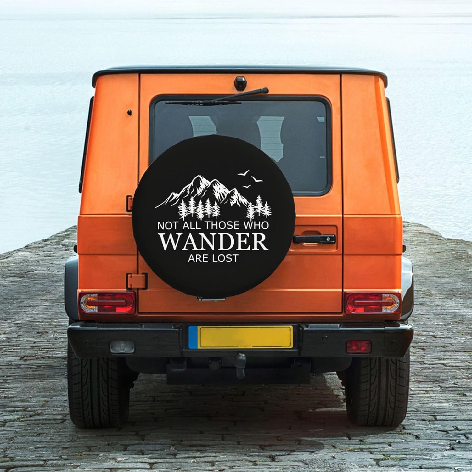 Spare Tire Cover with Not All Those Who Wander are Lost Pattern 14inch image 5