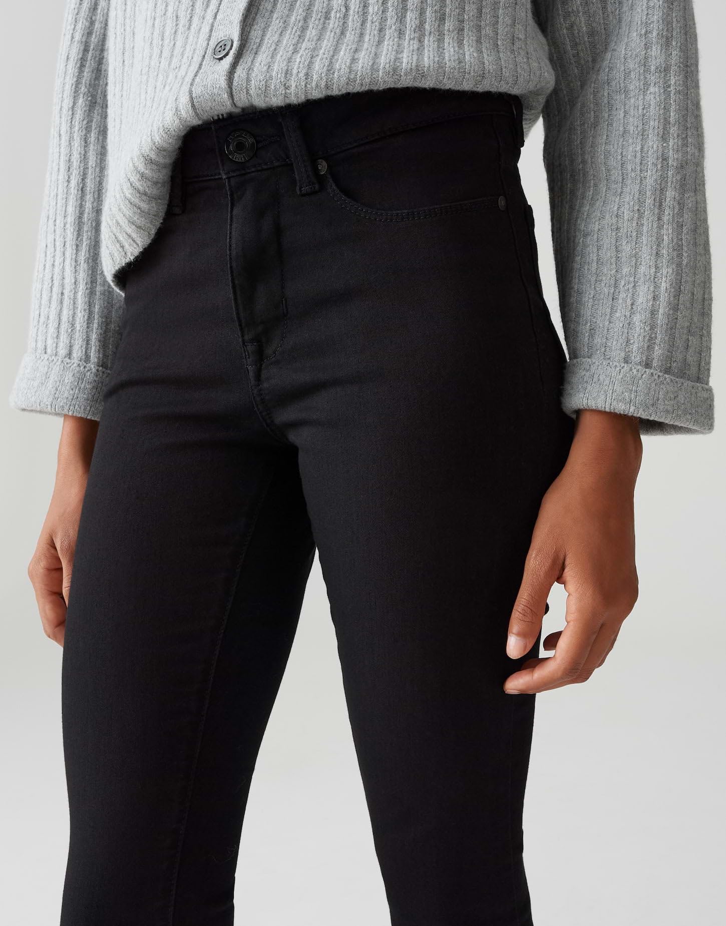 OPUS Damen Skinny | Skinny Jeans ELMA Black Low Rise mit Stretch-Anteil