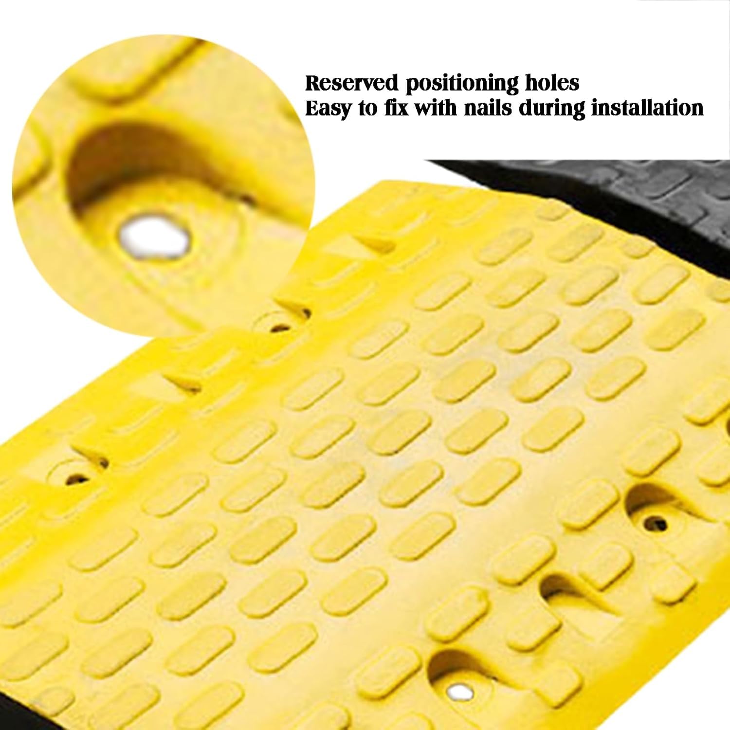 Reductores De Velocidad De Goma (Paquete De 2) - Kit De Rampas De Tráfico Resistentes para Asfalto Y Hormigón - Solución Duradera De Seguridad Vial para 48.8x38x4.7CM