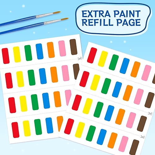 Miniatura 7 de Libros de pintura con agua para niños pequeños, 20 animales, acuarela, papeles de pintura para niños, papel de arte para colorear con pincel para