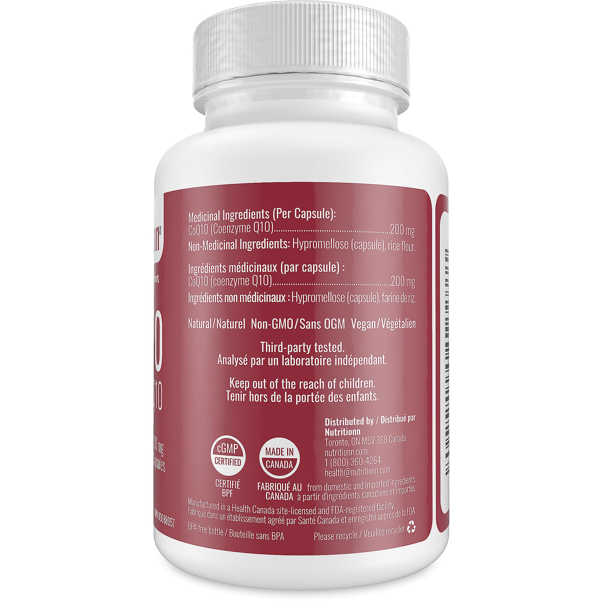 Coenzyme Q10 200mg Xémenry – Soutien Du Cœur Et Du Système Immunitaire, Capsules Naturelles