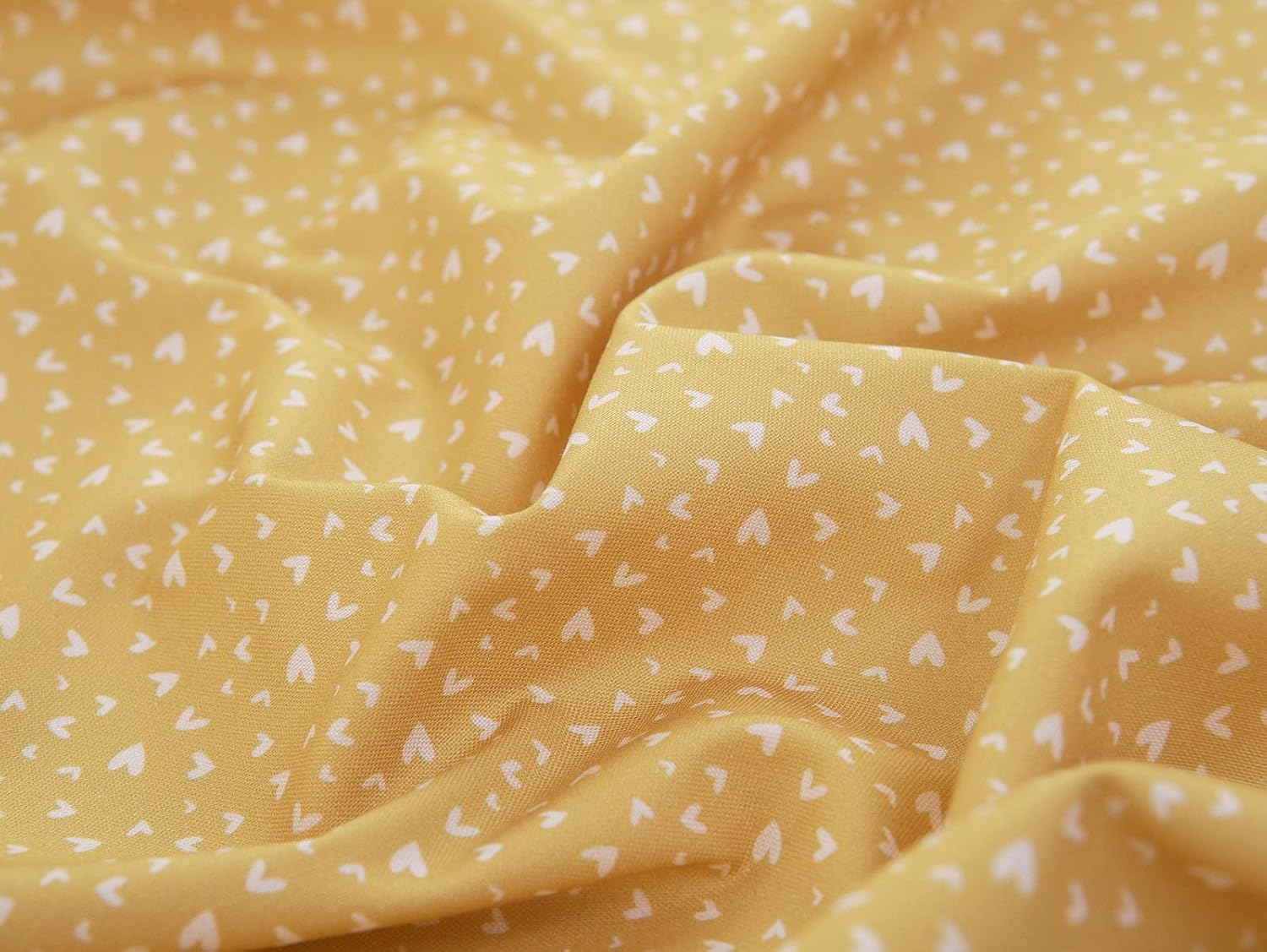 COTTONVILL Collection Bloom 20COUNT Cotton Print Quilting Fabric (1yd 3pc, E-Heart RAIN)