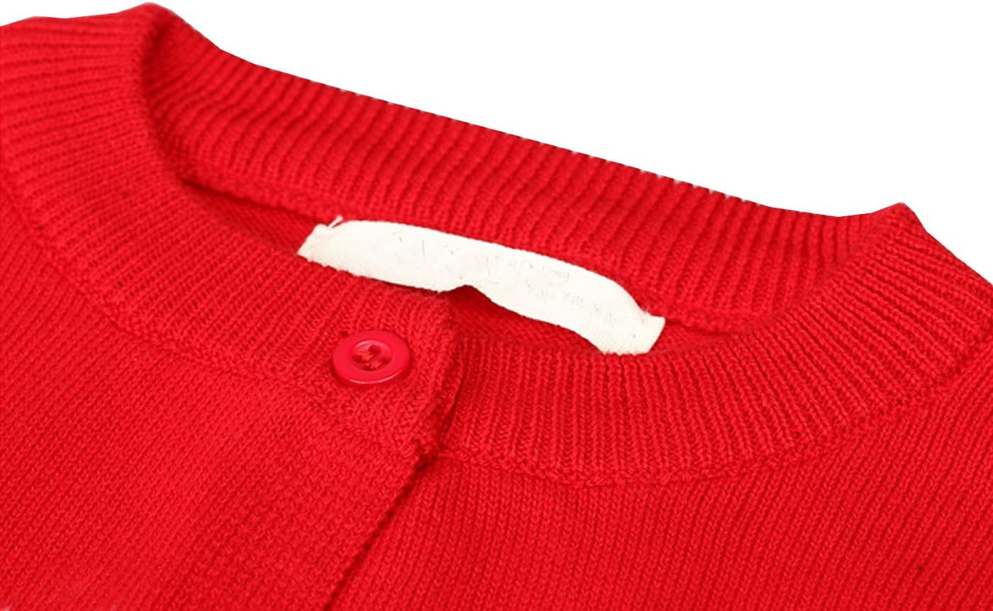 Girls Crewneck Cardigan Long Sleeve Children Button Cotton Sweater Uniform Sweaters for Little Girls - Image 4