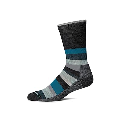 Smartwool Everyday Multi Stripe Crew Socks Crew Cut Socks Shoes Charcoal