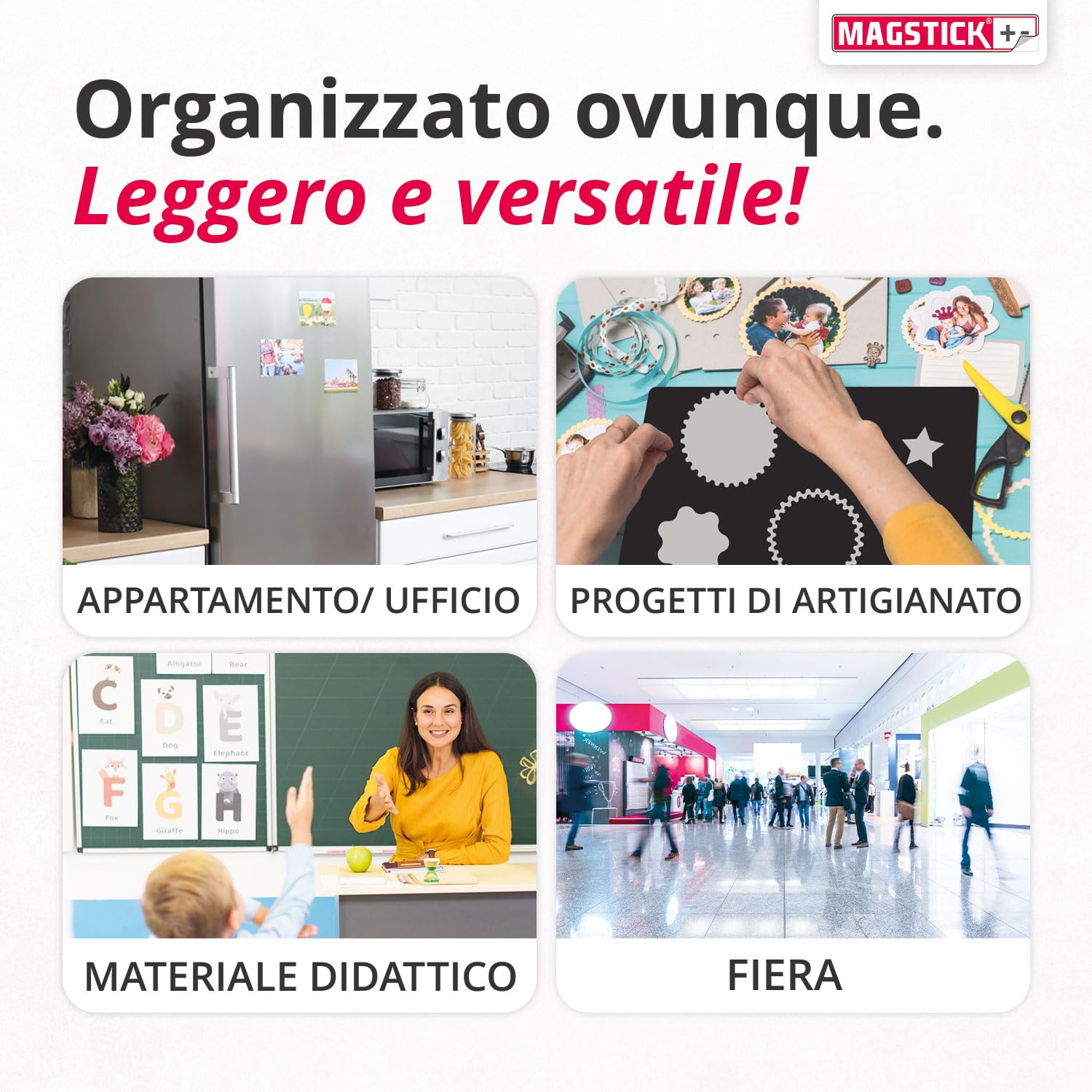 Pellicola magnetica I 10 pezzi I DIN A4 I flessibile autoadesiva ritagliabile magnetica per il fai da te per punzonatura fogli magnetici I mag285