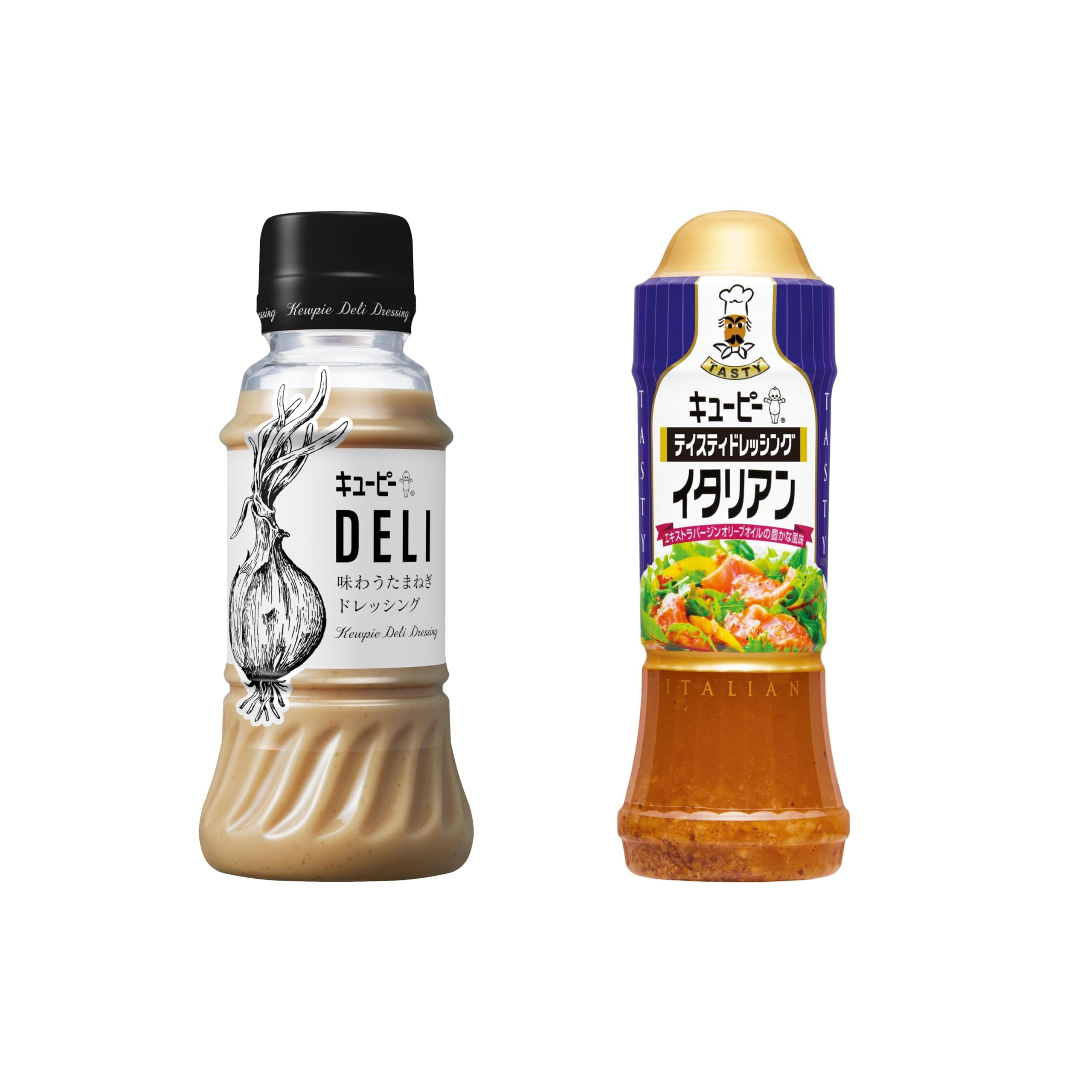 【24%OFF+40%OFF】【413円】 キユーピー DELI ドレッシング たまねぎ 200ml テイスティ イタリアン 210ml アソートセット
