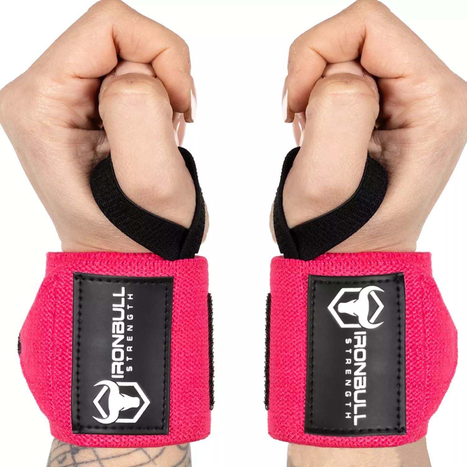 Wrist Wraps (18" Premium Quality) for Powerlifting, Bodybuilding, Weight Lifting - Wrist Support Braces for Weight Strength Training