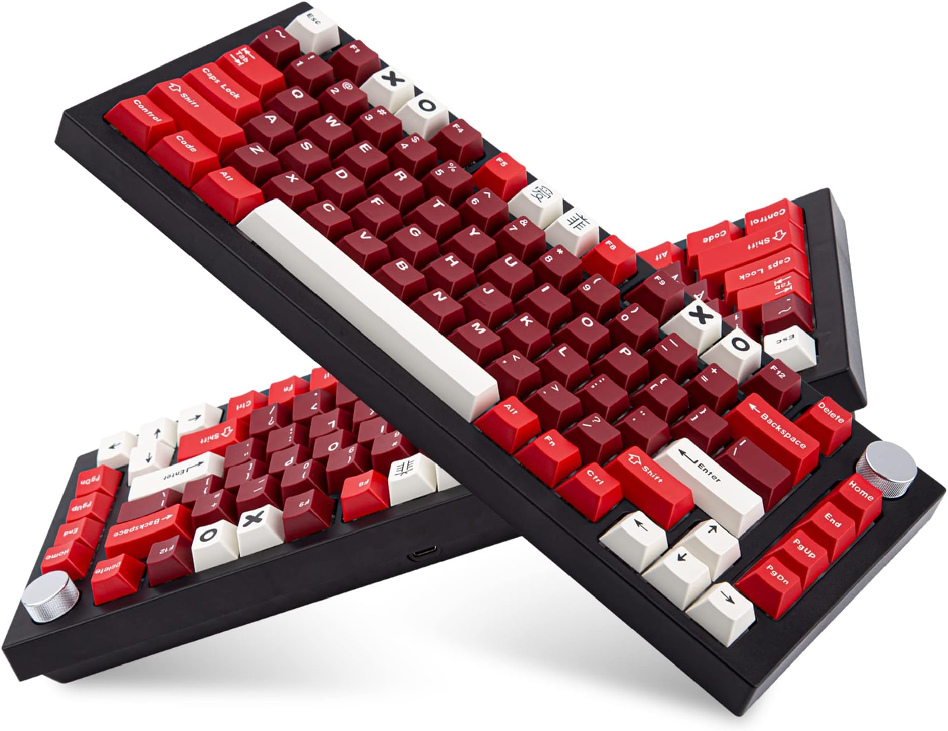 Custom 173 Keys Keycaps Kit Cherry Profile Double-Shot ABS Keycaps Set for Mechanical Keyboard Compatible with 60%, 75%, 80%, 85%, 100% ANSI Layout and ISO Layout (Jamón)