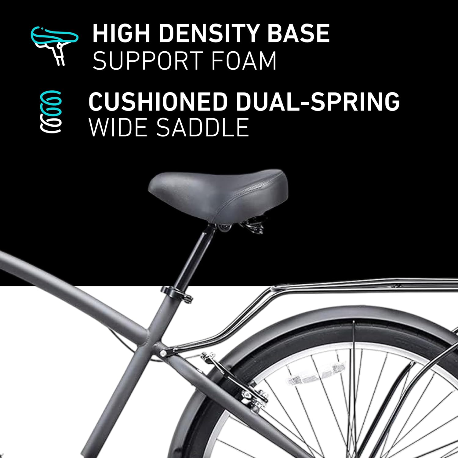 sixthreezero EVRYjourney Men's Steel Beach Cruiser Bike, Hybrid Bicycle with Rear Rack and Fenders, 26-Inch Wheels, Multiple Speed Options and Color Options