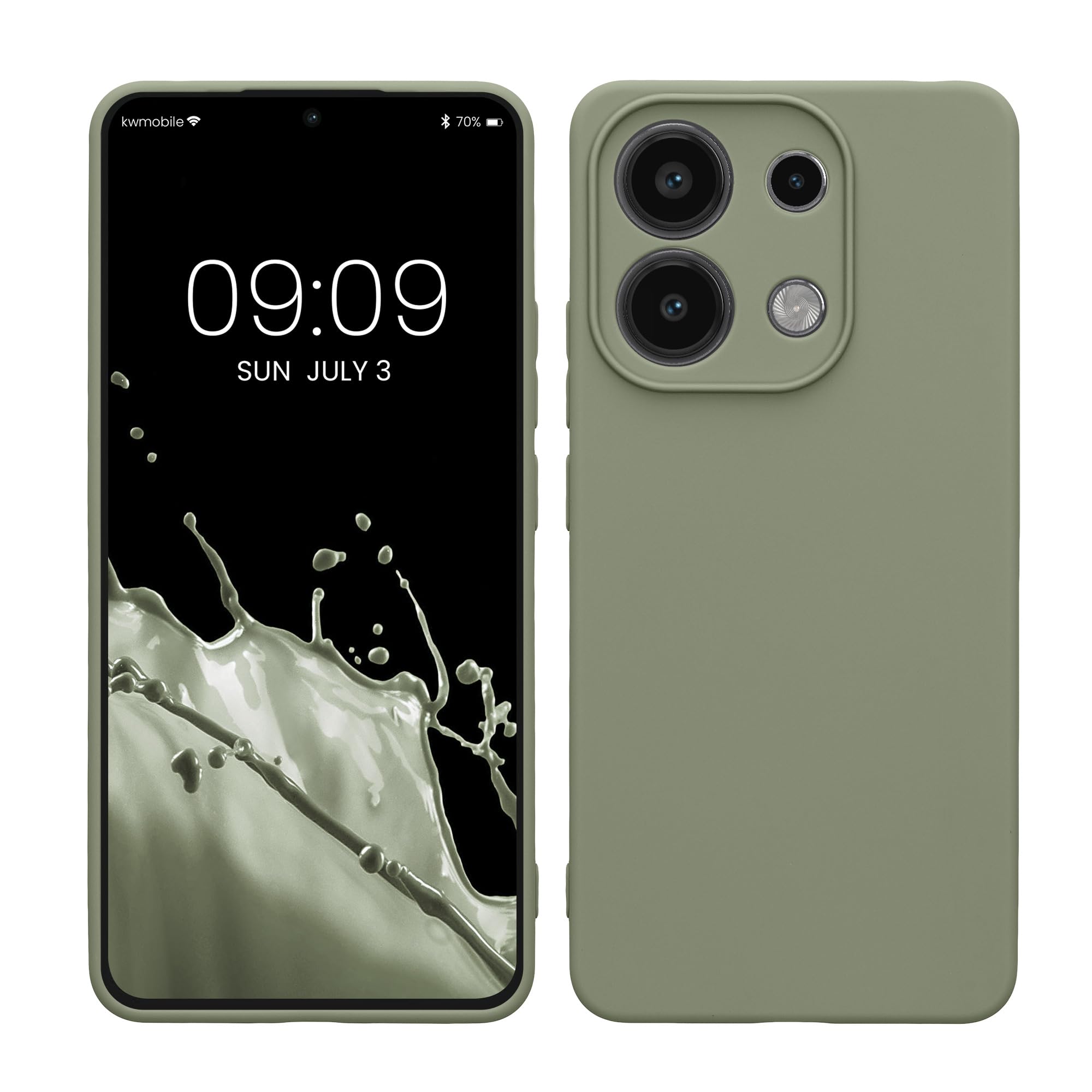 kwmobile Carcasa Compatible con Xiaomi Redmi Note 14 Pro 5G / Poco X7 Funda - Funda Ultrafina de TPU con Bordes elevados - Lavanda Metalizado — view 203