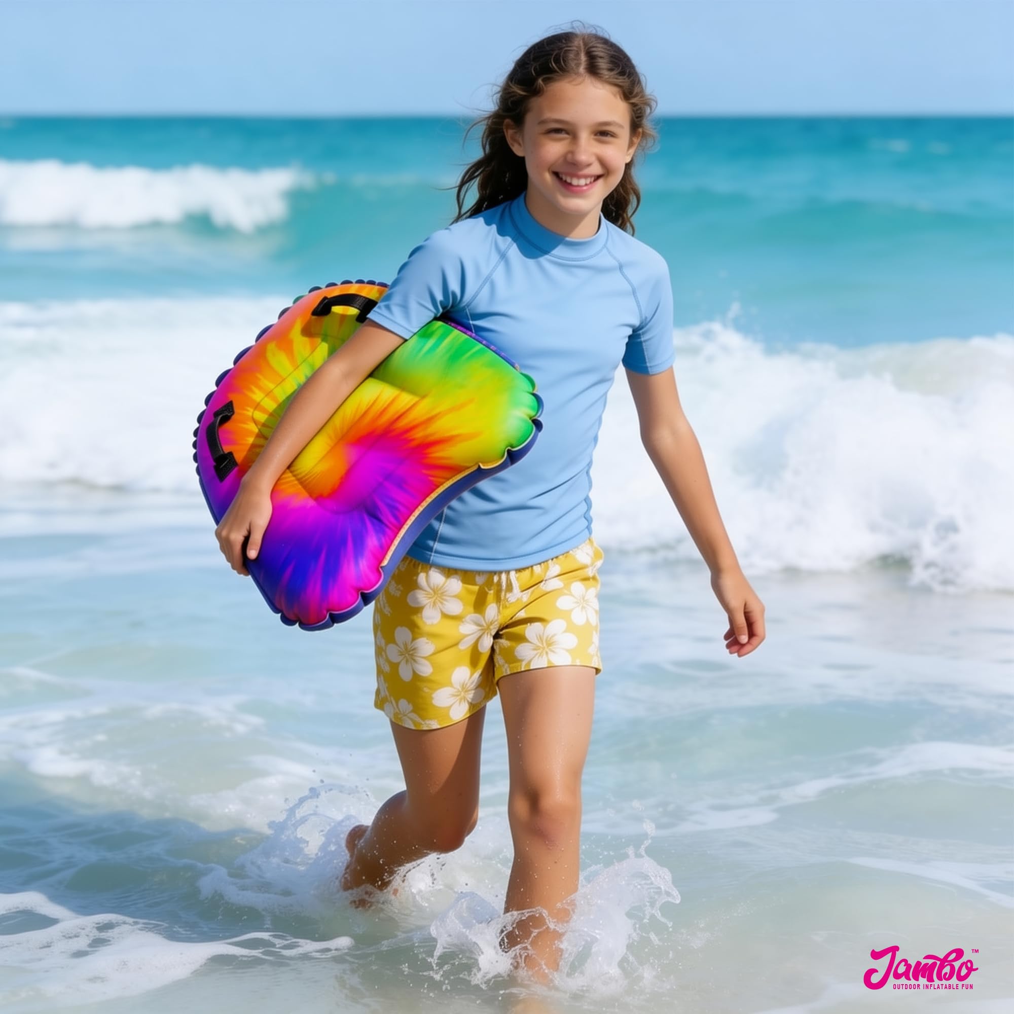 Jambo Premium Aufblasbare Pool Floats, Pool Spielzeug, Schwimmbretter für Pool, Strand oder Wasserrutsche, Strandspielzeug für Kinder