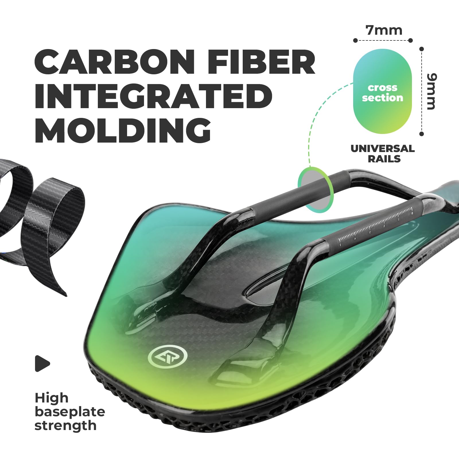 ROCKBROS Fahrradsattel Bequem Weich, 3D Druck Fahrrad Sattel für Herren und Damen, Carbon MTB Sattel, Ergonomischer Fahrradsitz für MTB, Rennrad, Gravel, Ebike
