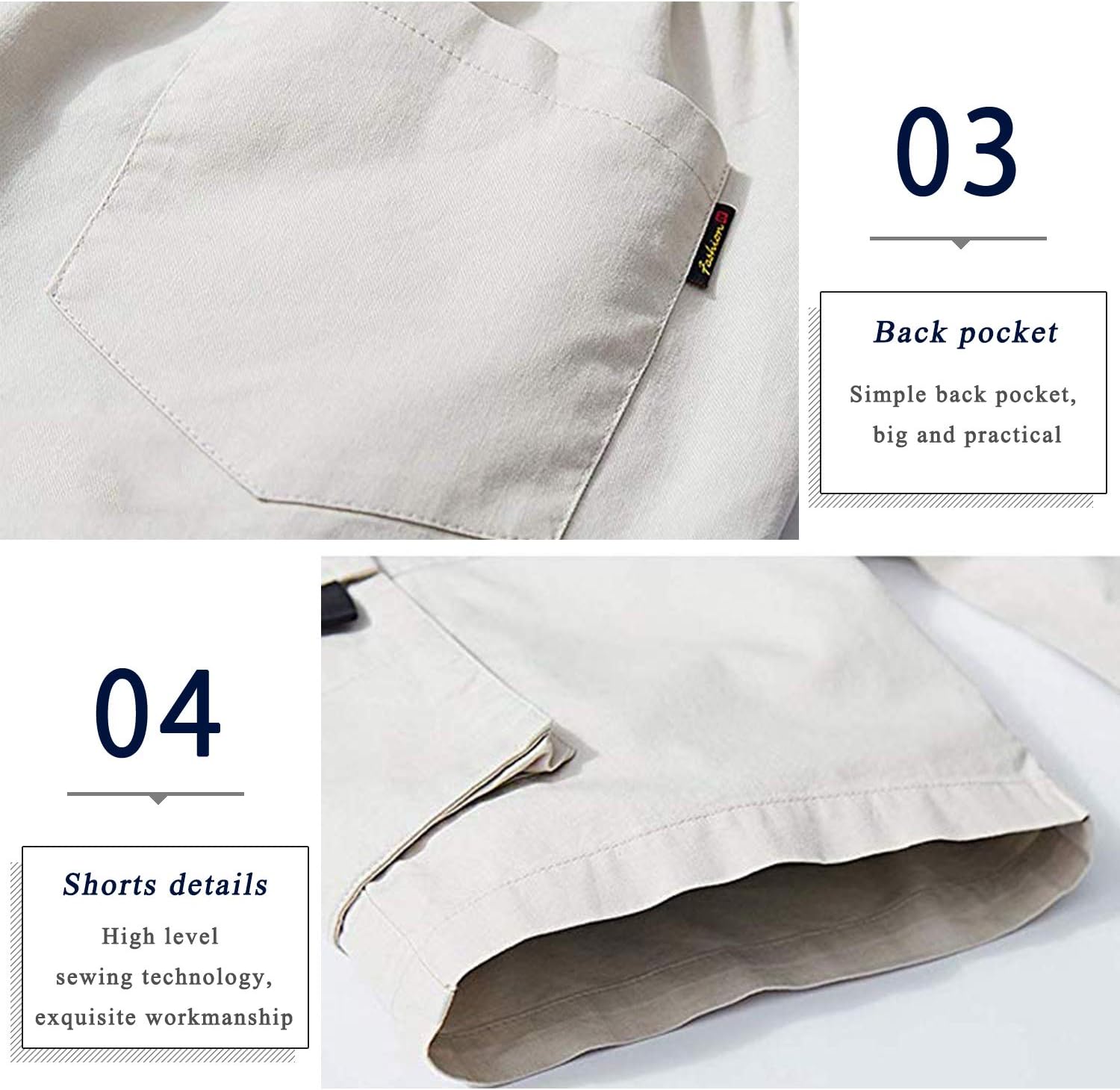 APTRO Men's Cargo Shorts Elastic Waistband Drawstring Summer Casual Cotton Big & Tall Relaxed Fit Work Shorts - Image 6