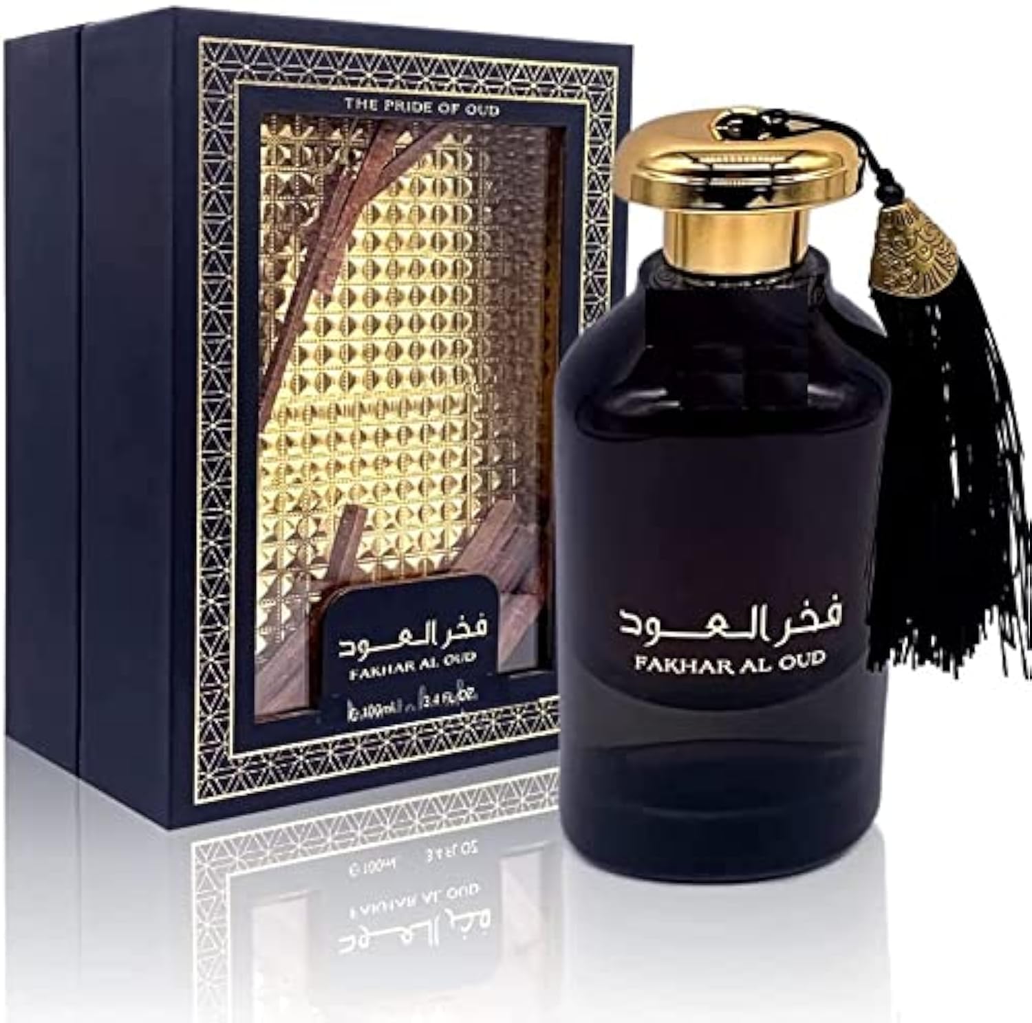 Fakhar al Oudh Edp Perfumes Spray by Ard Al Zaafaran (100 ml) Agar wood Sticks | Sandalwood | Spicy | Musky | Fancy Package -