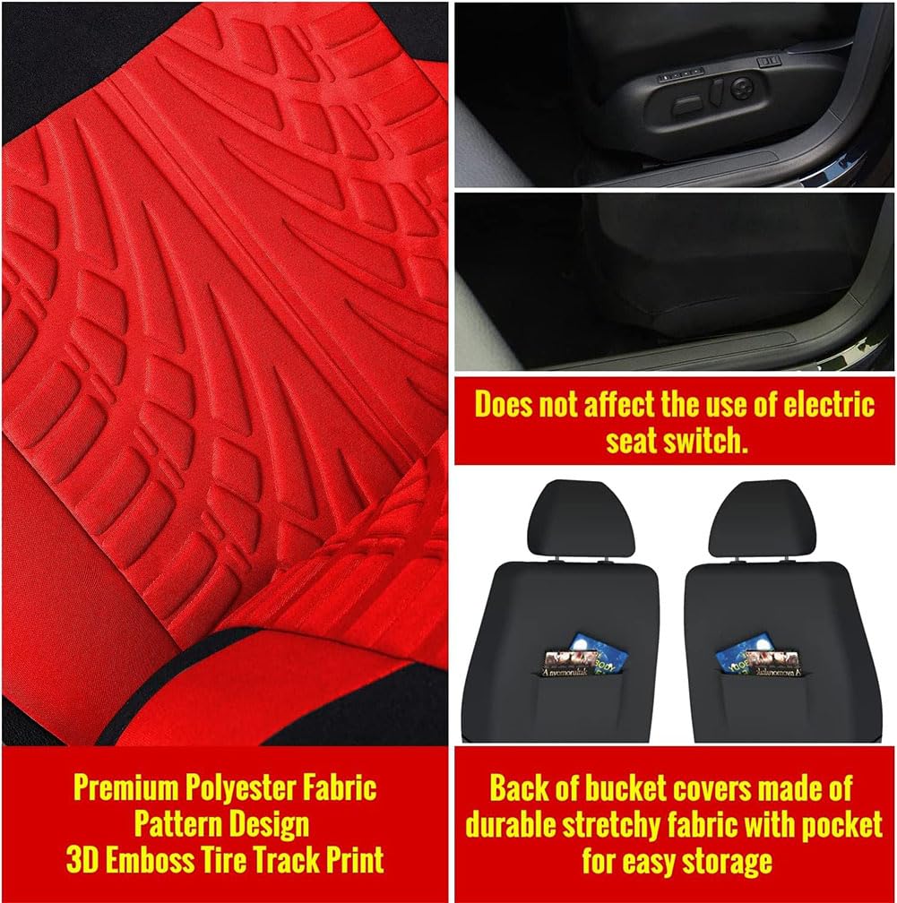 Coprisedile auto, Compatibile con Fit, Protezione sedile,A-Red