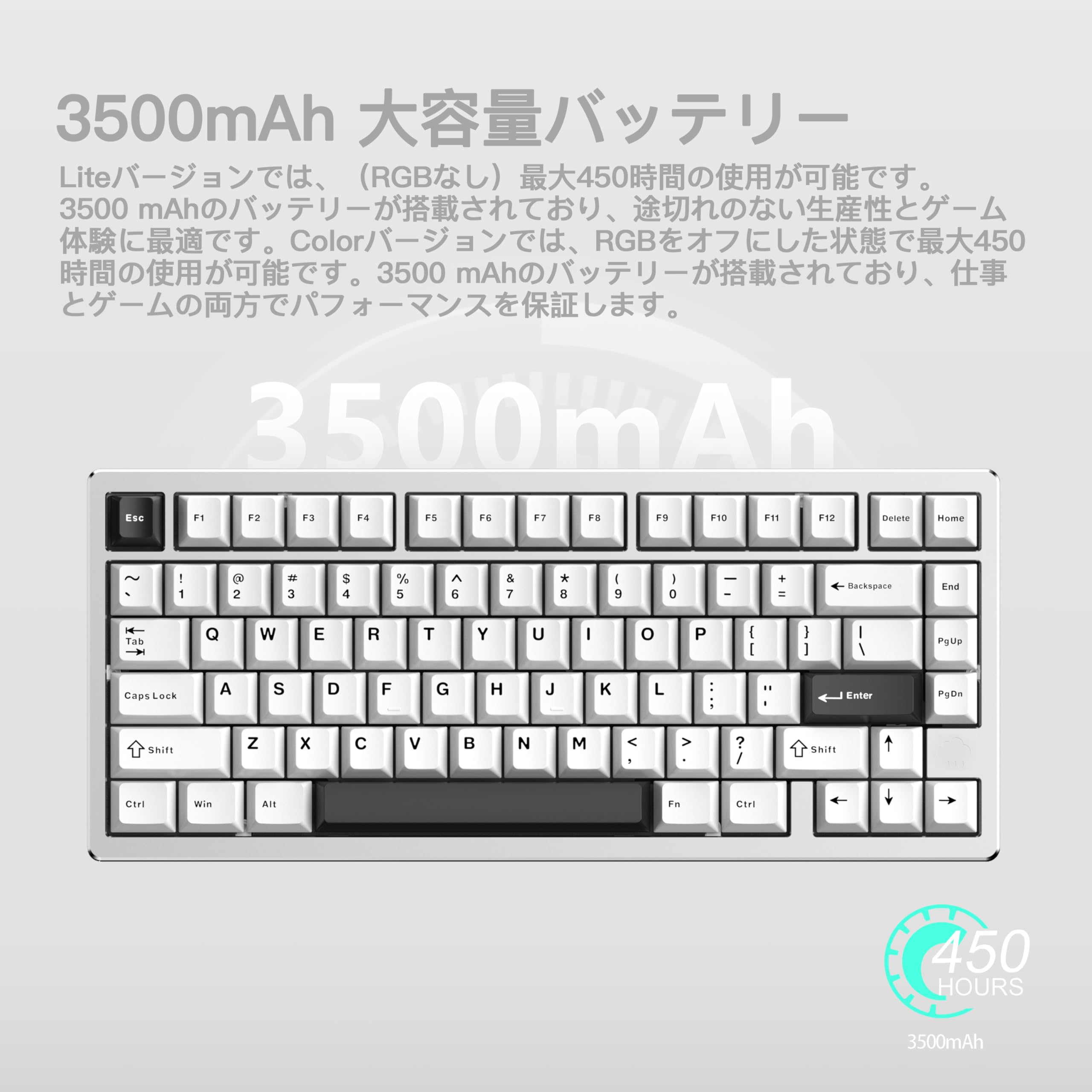 Amazon | 【WOBKEY Rainy 75キーボード】雨音のような打鍵音