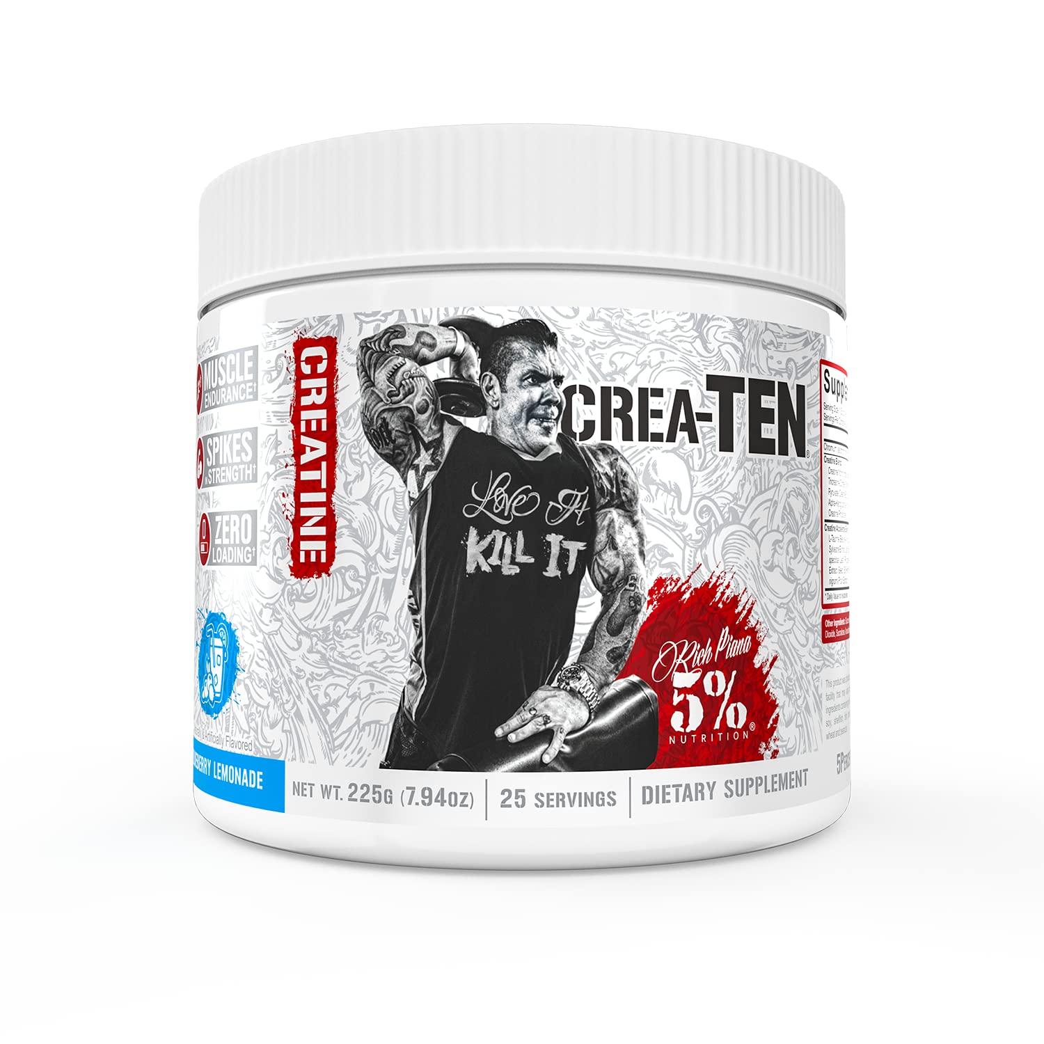 5% Nutrition CreaTEN Creatine Complex + Accelerators | Flavored Creatine Powder for Muscle Gain | Max Power, Strength, Endurance, & Recovery (Blueberry Lemonade)