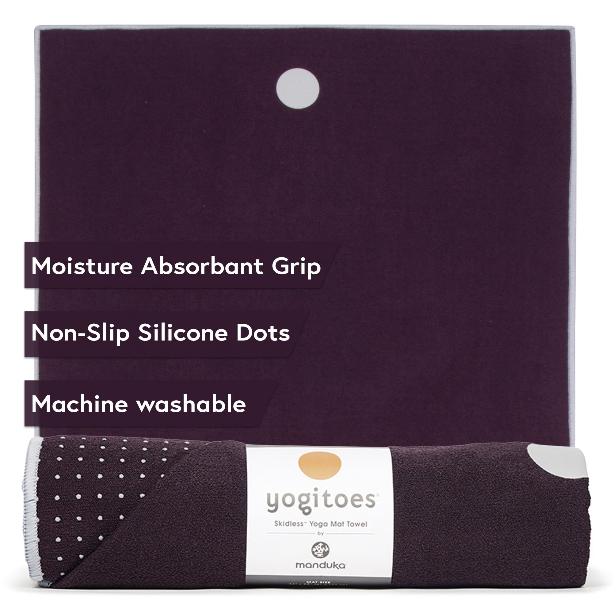Yogitoes Yoga Mat Towel - Absorbent, Non-Slip, Quick-Drying Microfiber Towel with Non-Slip Technology for Hot Yoga, Pilates, Beach and General Fitness