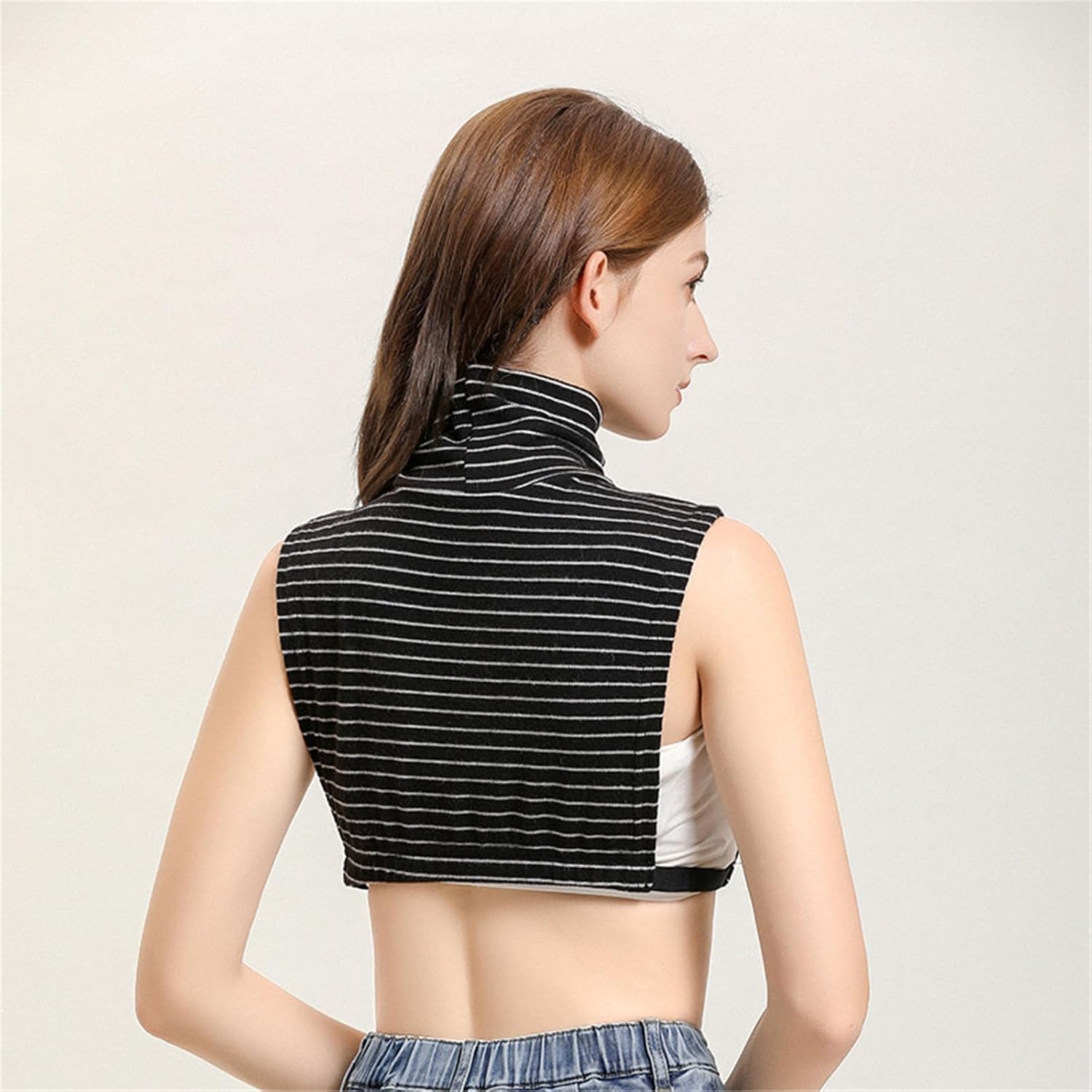 Elegant Detachable Collar Breathable Fabric Decorative Collar Fashion Neck Accessory for Women Sweater