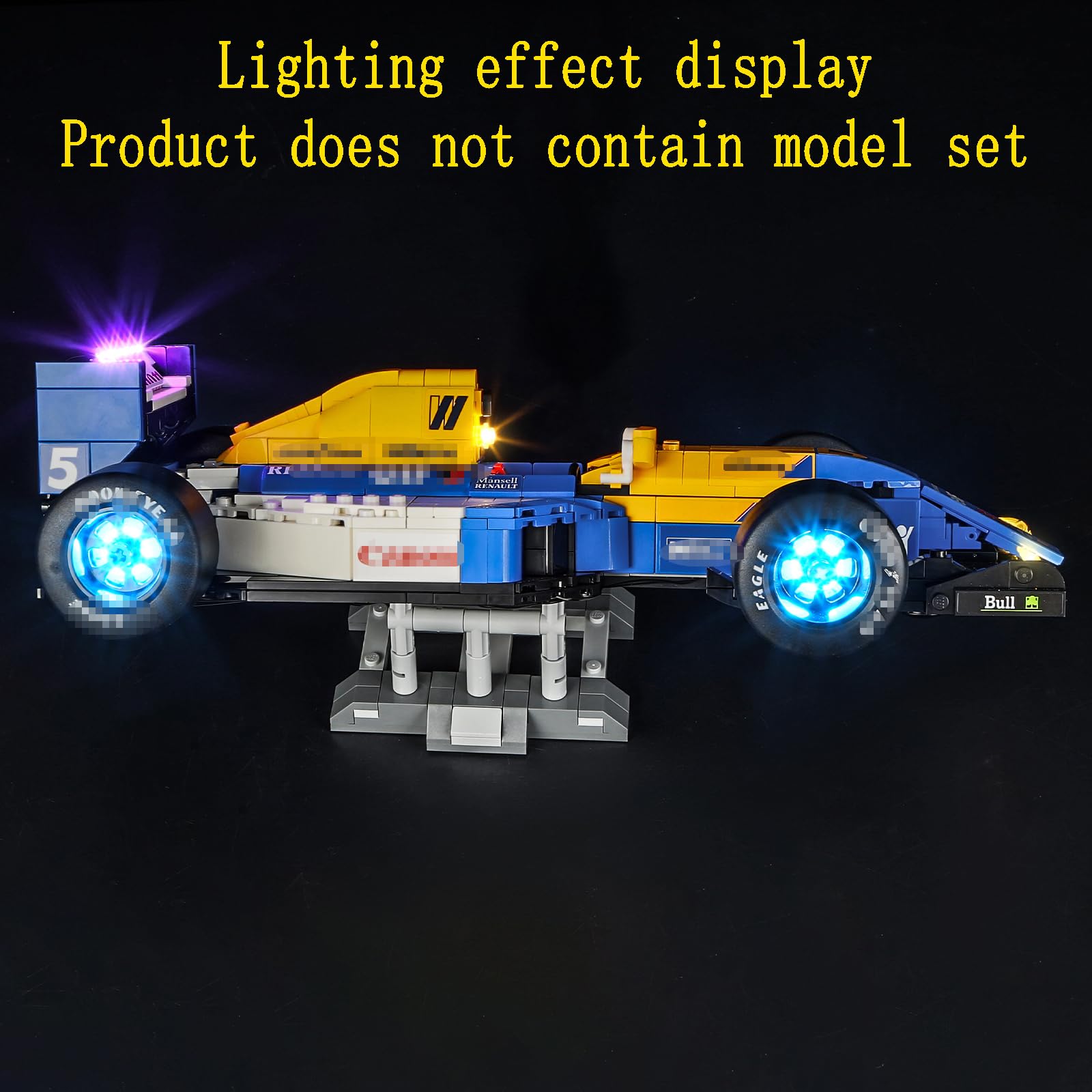 GEAMENT LED Light Kit Compatible with LEGO Williams Racing FW14B & Nigel Mansell Building Blocks Model - Lighting set for Icons 10353 (Model Set Not Included) - Image 4