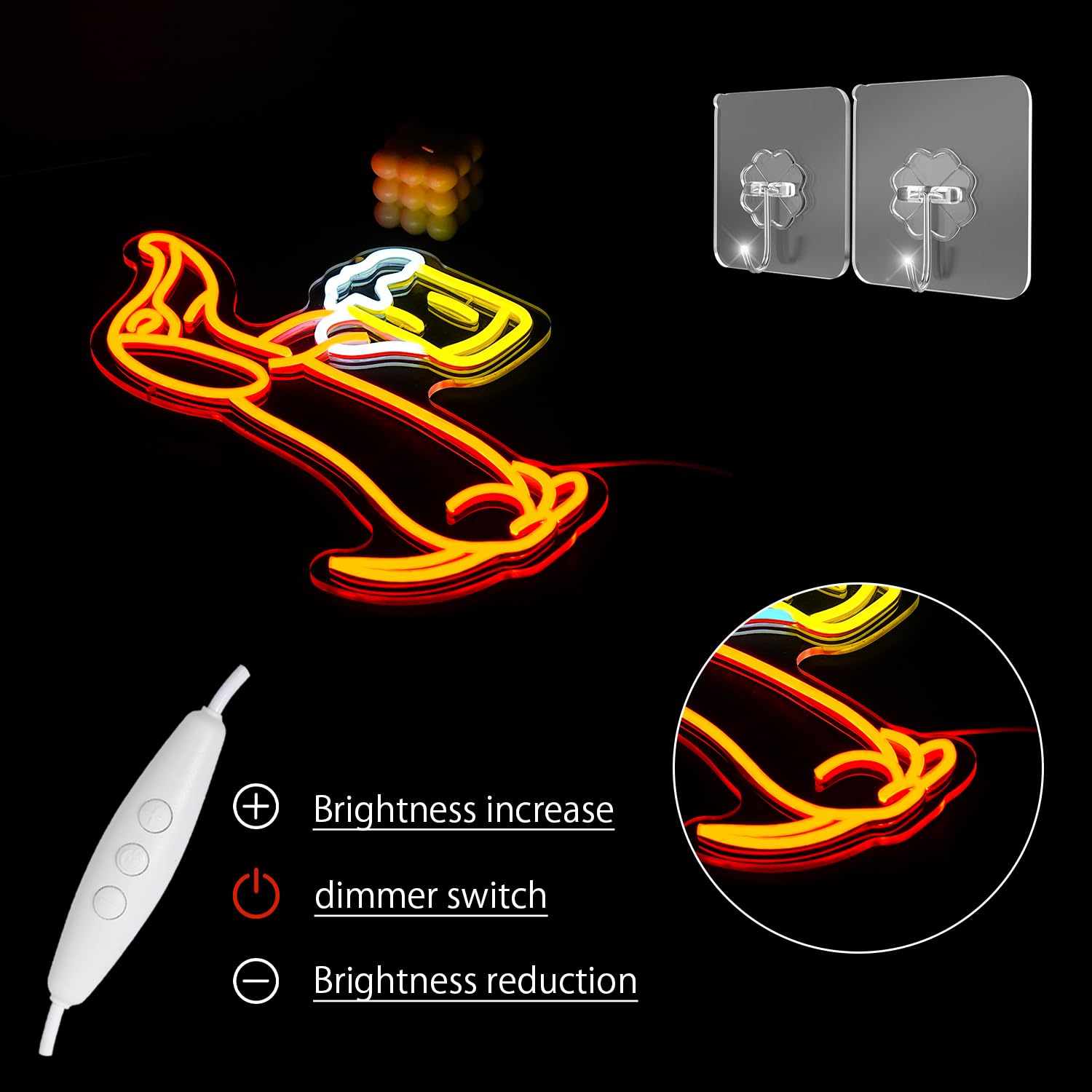 Dachshund Neon Schild für Wand Dekor Dackel LED Neon Licht Bar Neon Lichter Bier LED Neon Schilder für Haustier Shop Bar Pub Party Hund Liebhaber Dackel Geschenke Dachshund Christmas Decor