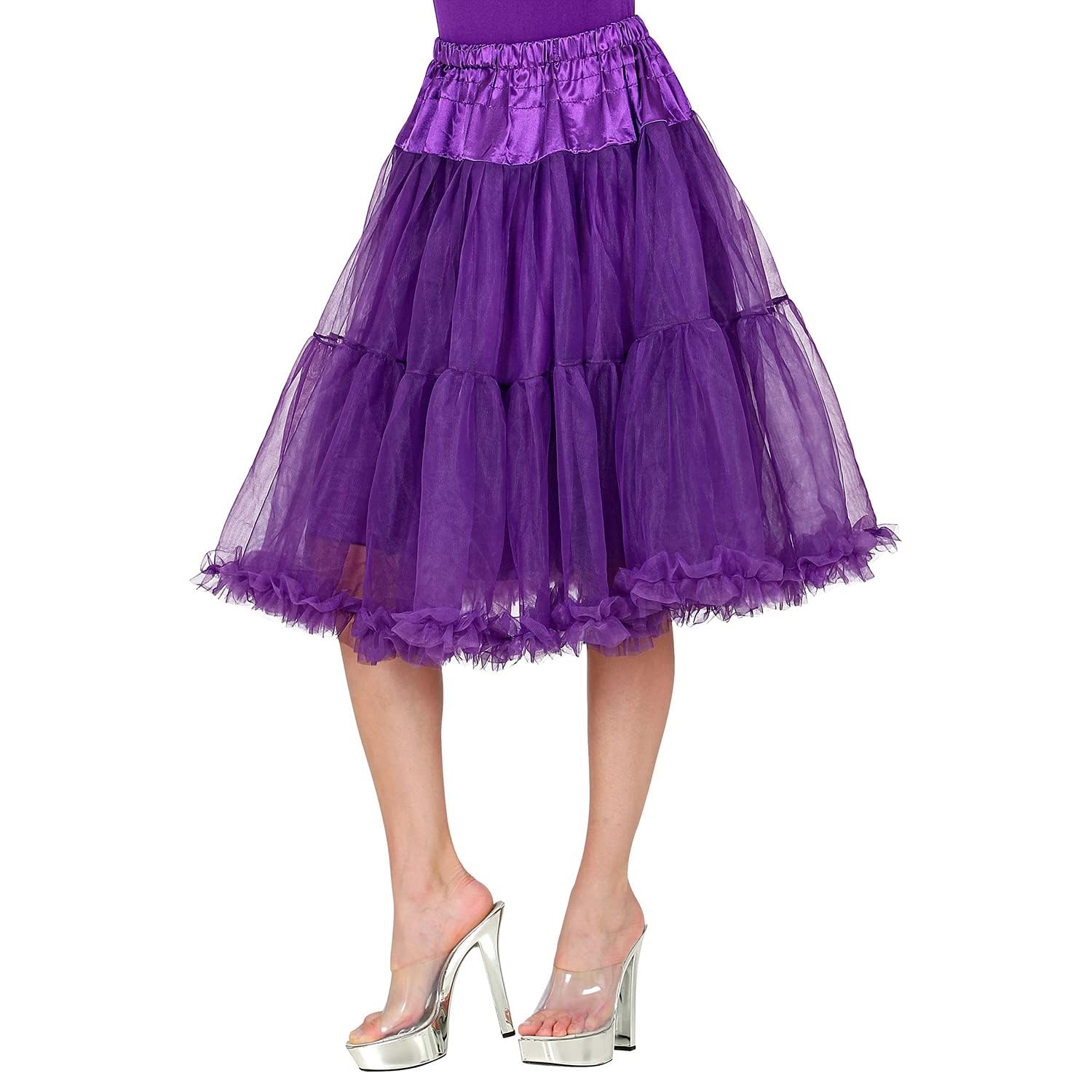 Widmann 10355 – Skirt made of Tulle, Purple, Length 65 cm, Tutu, Petticoat, Underskirt, Carnival, Theme Party
