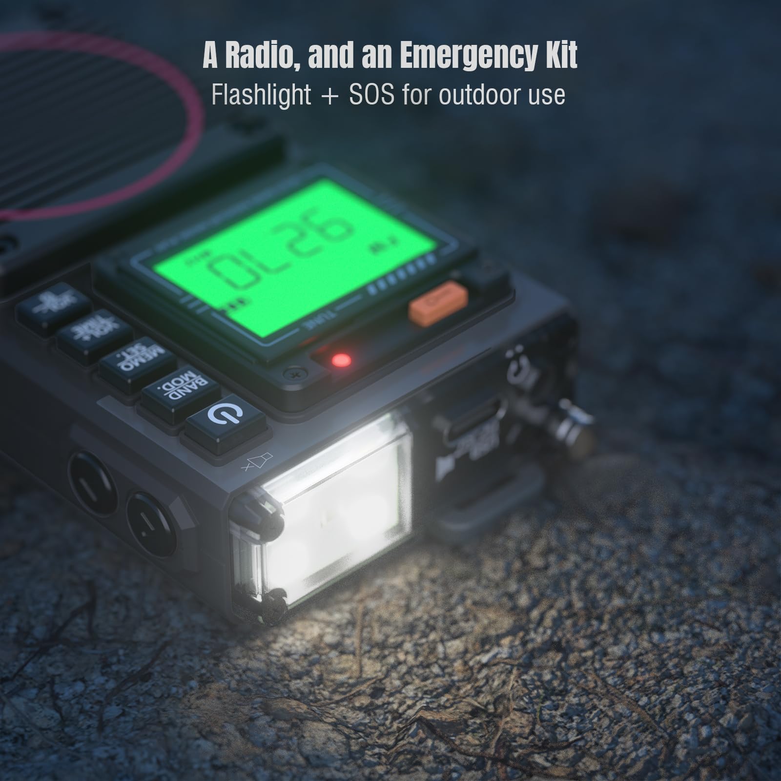Raddy RF75A APP Control Radio de onda Corta, Receptor portátil AM/FM/VHF/SW con BT Radio de bolsillo recargable con antena de alambre 3M